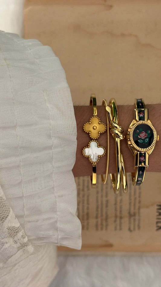 Rare Vintage Chilai Black Peekaboo Watch in Gold Tone Quartz