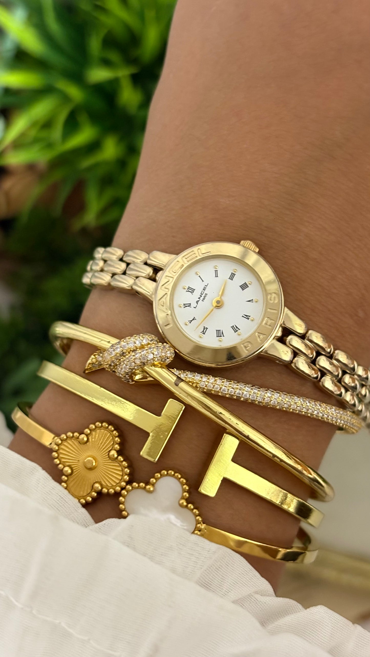 Vintage Lancel Paris Watch in Gold Tone