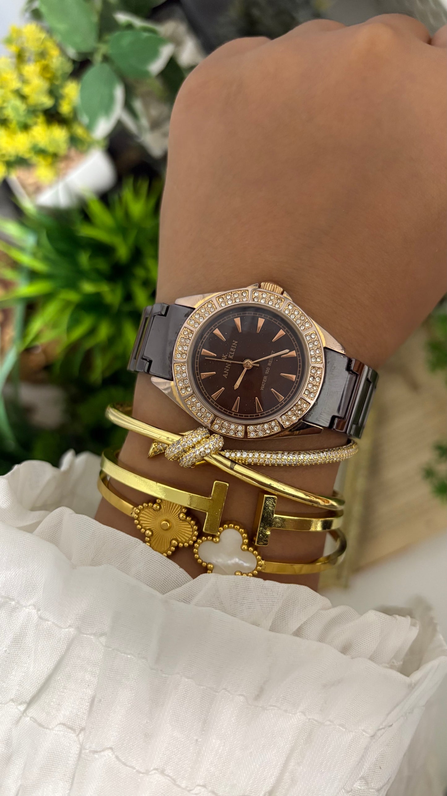 Vintage Anne Klein Watch in Rose Gold Tone