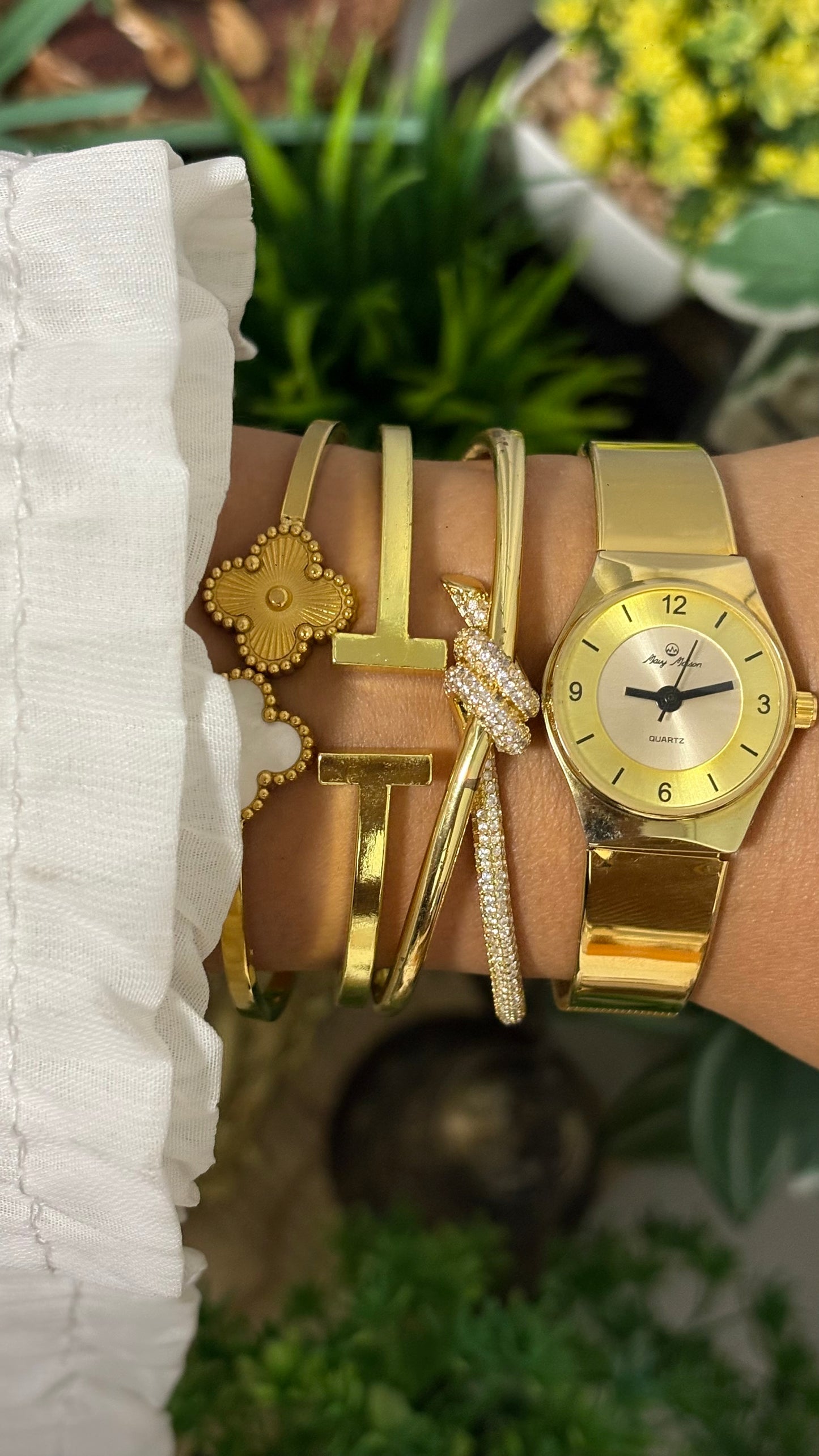 Vintage Mary Maison Watch in Gold Tone