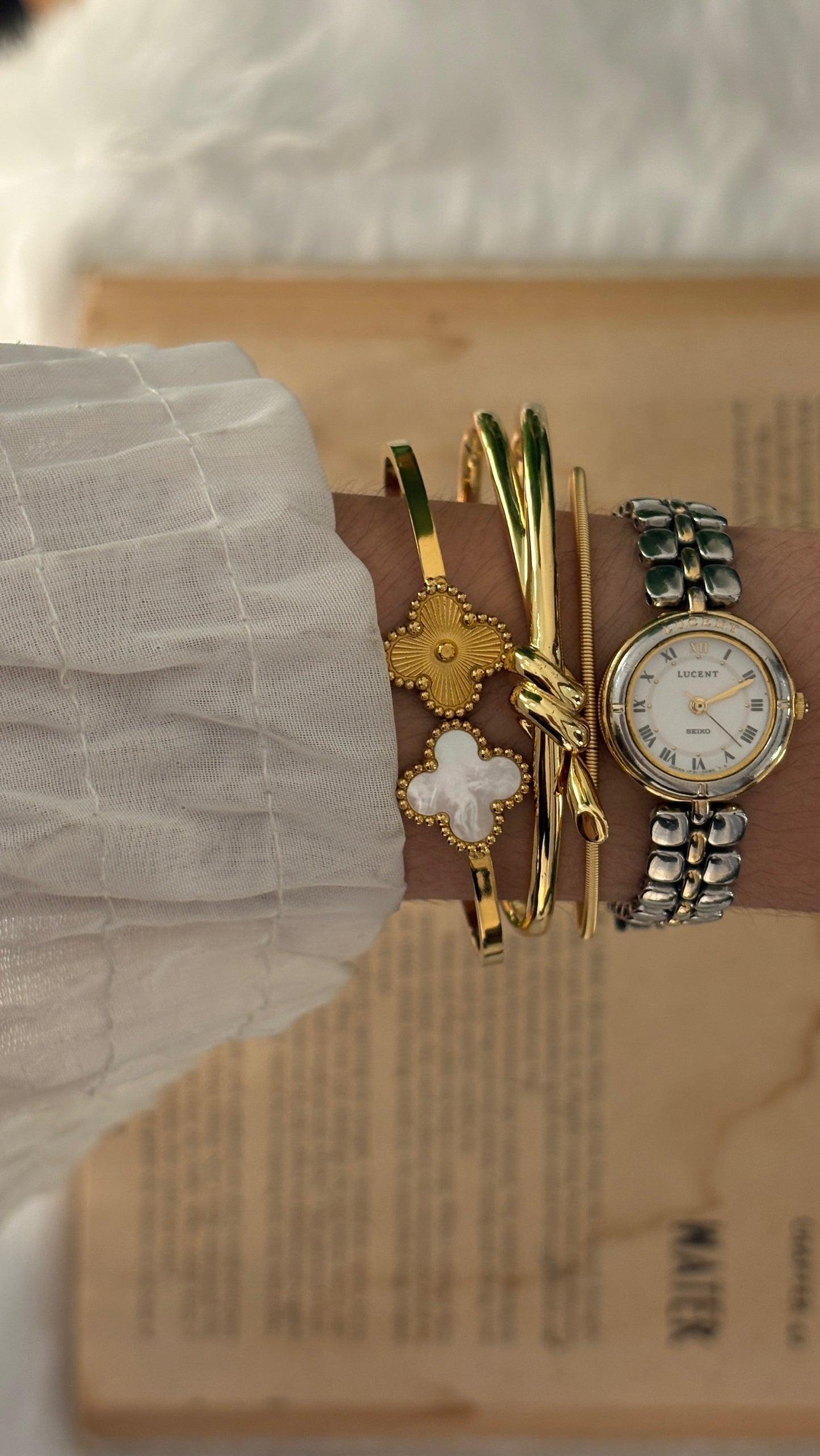 Rare Vintage Seiko Lucent Watch in Two-Tone Quartz