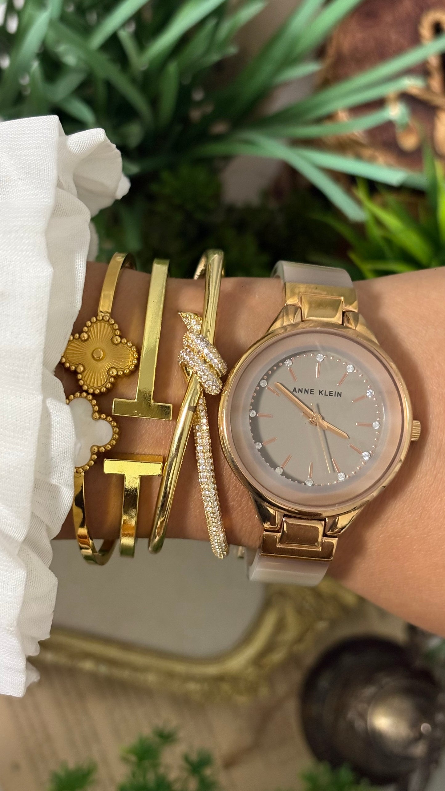 Vintage Anne Klein Watch in Rose Gold Tone