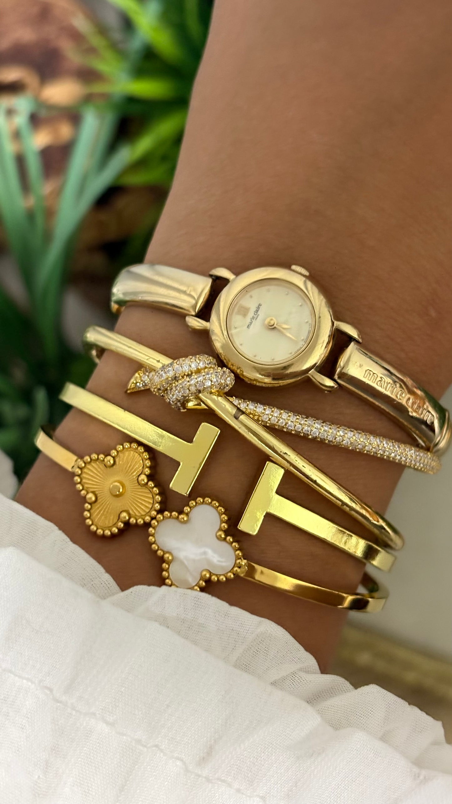 Vintage Marie Claire Watch in Gold Tone