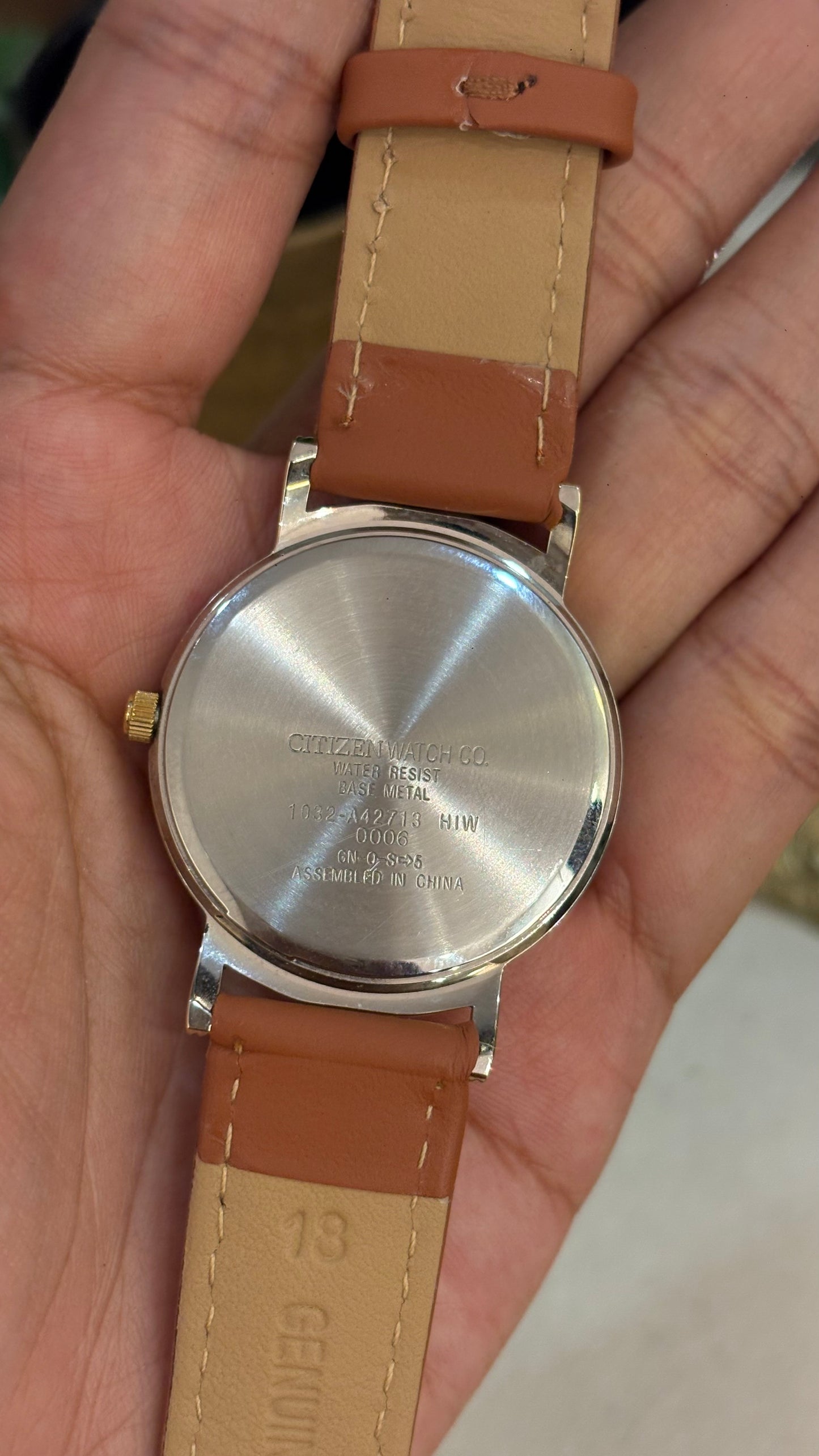 Vintage Free Way by Citizen Men’s Watch in Brown Leather Straps