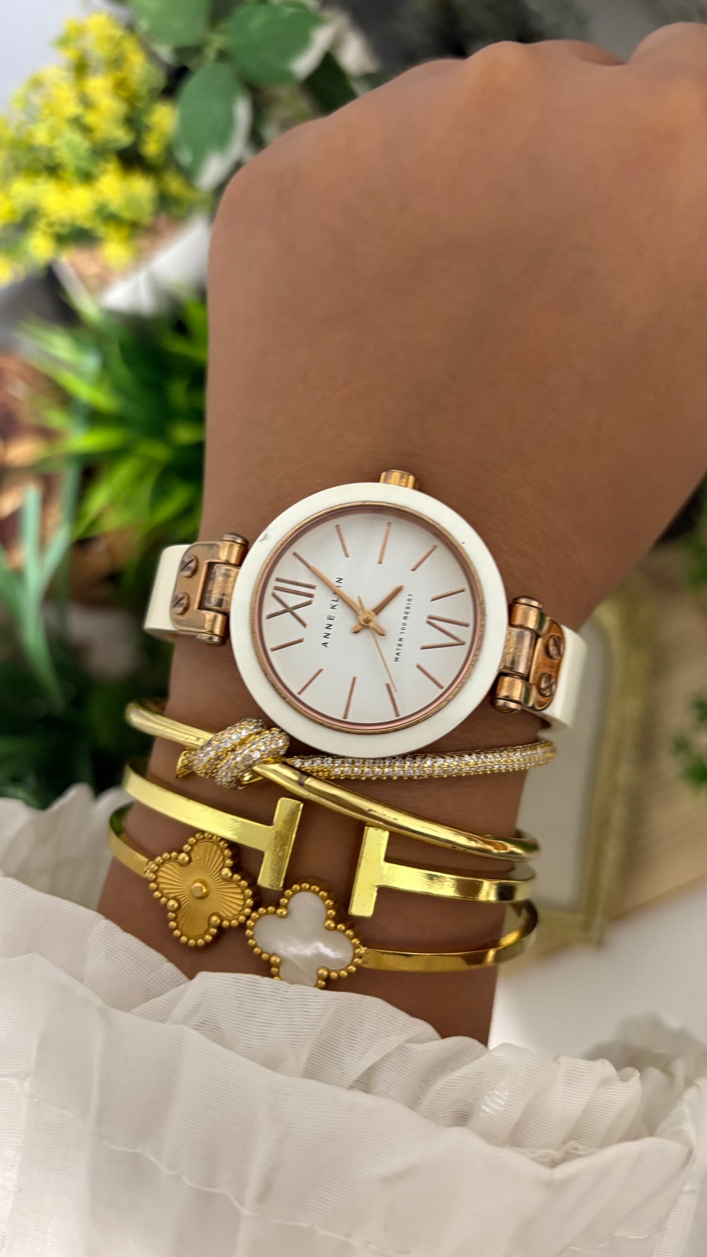 Vintage Anne Klein Watch in Rose Gold Tone