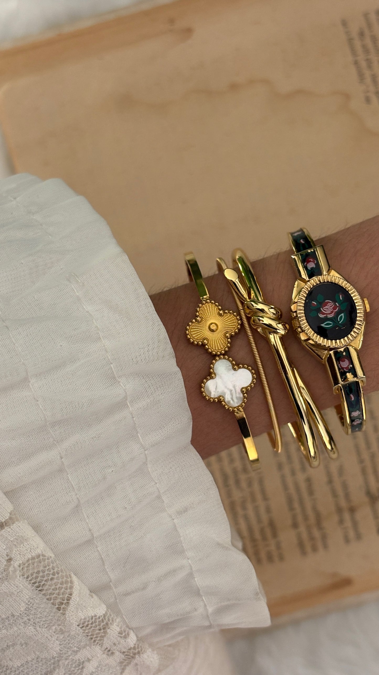 Rare Vintage Chilai Black Peekaboo Watch in Gold Tone Quartz