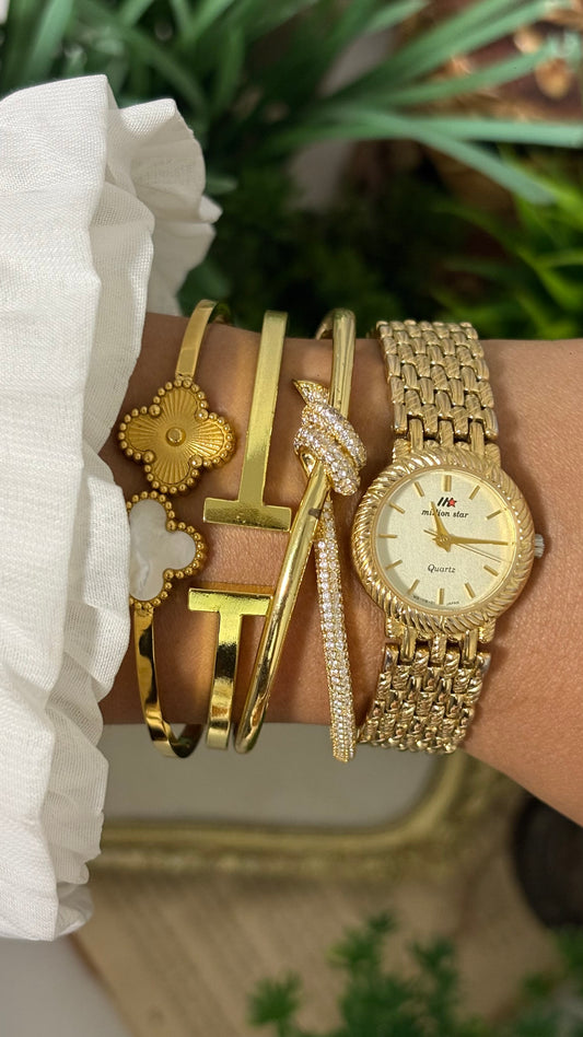 Vintage Million Star Watch in Gold Tone