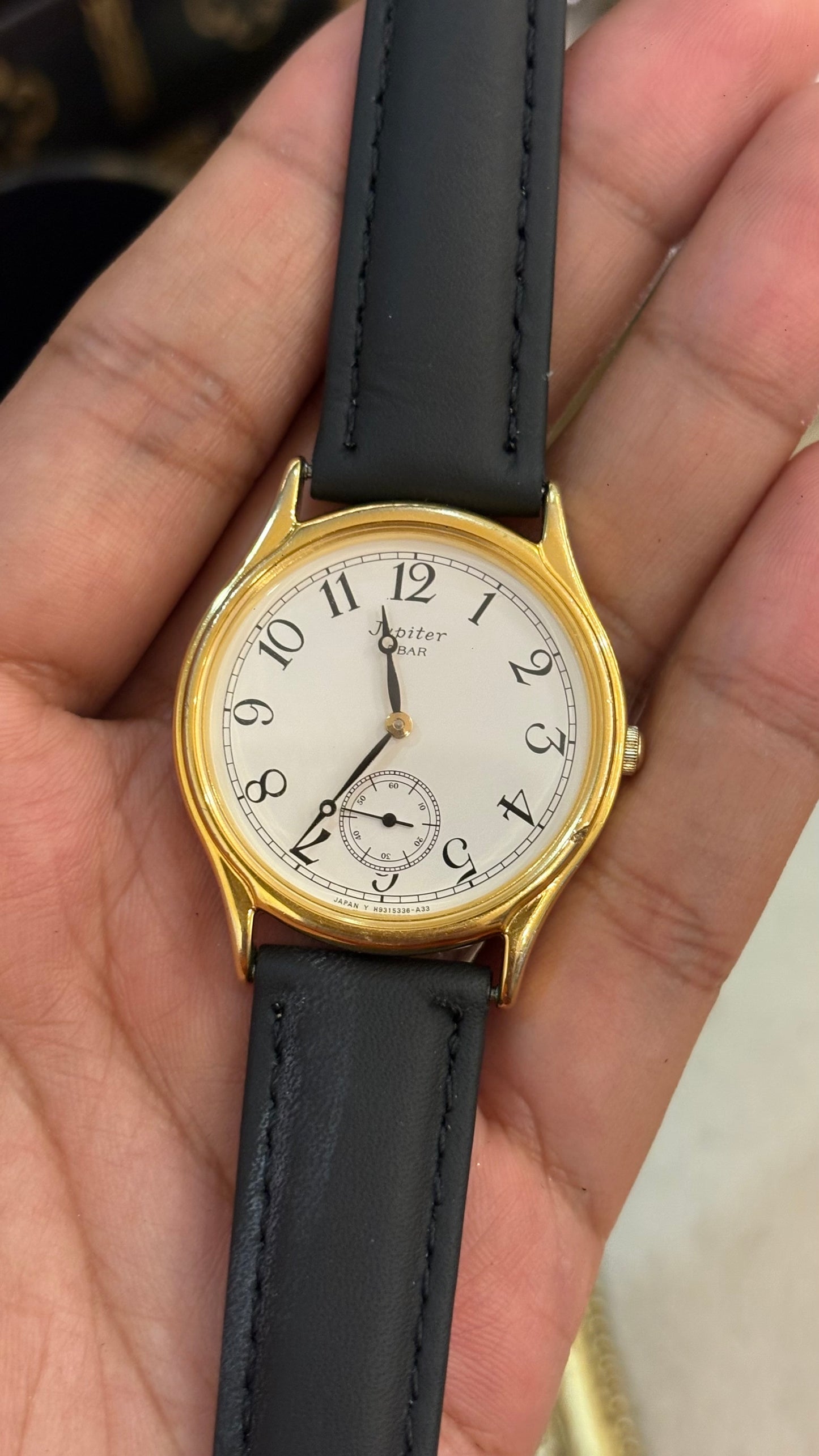 Vintage Orient Jupiter Seiko Men’s Watch in Black Leather Straps