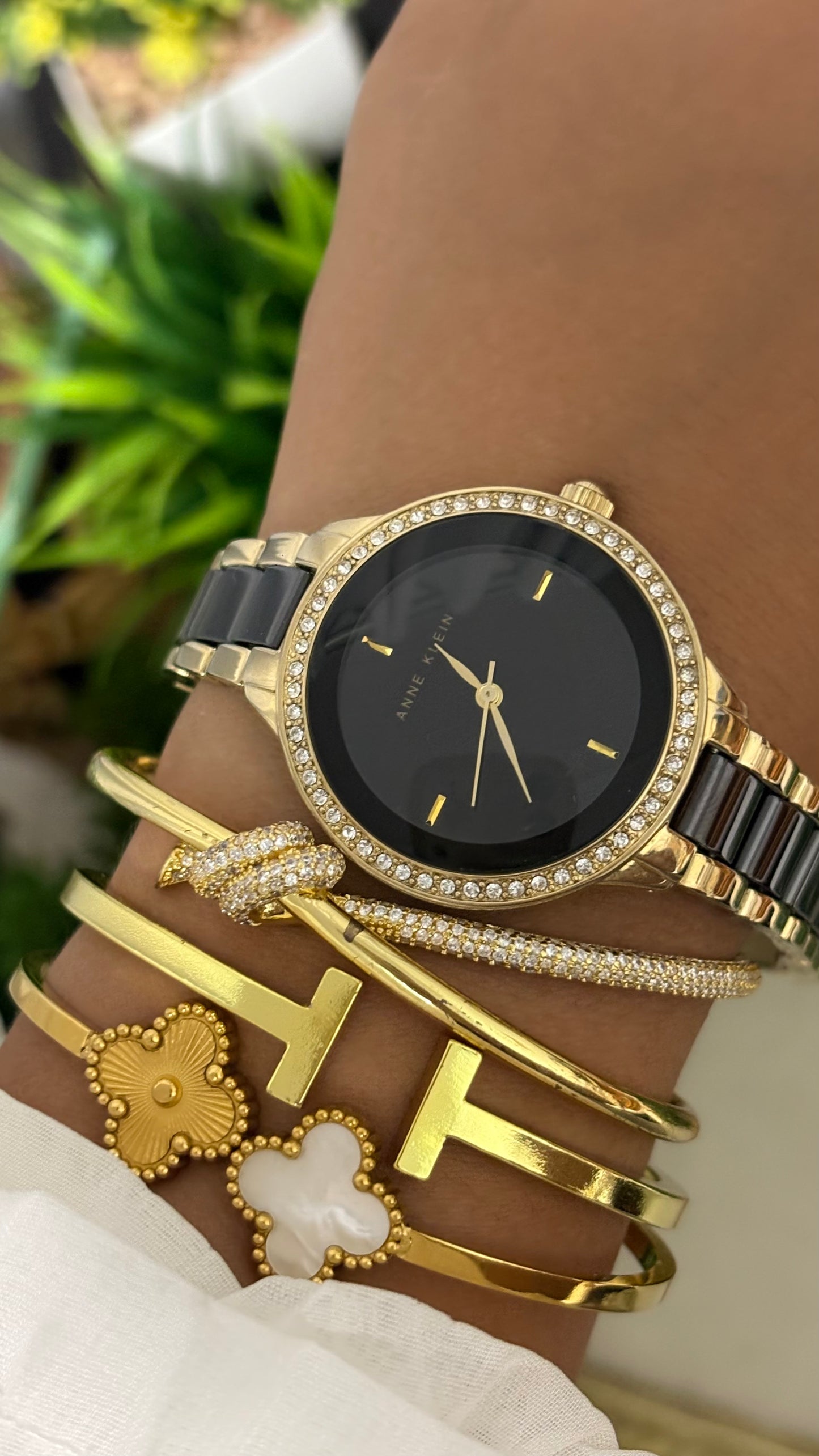 Vintage Anne Klein Watch in Gold Tone