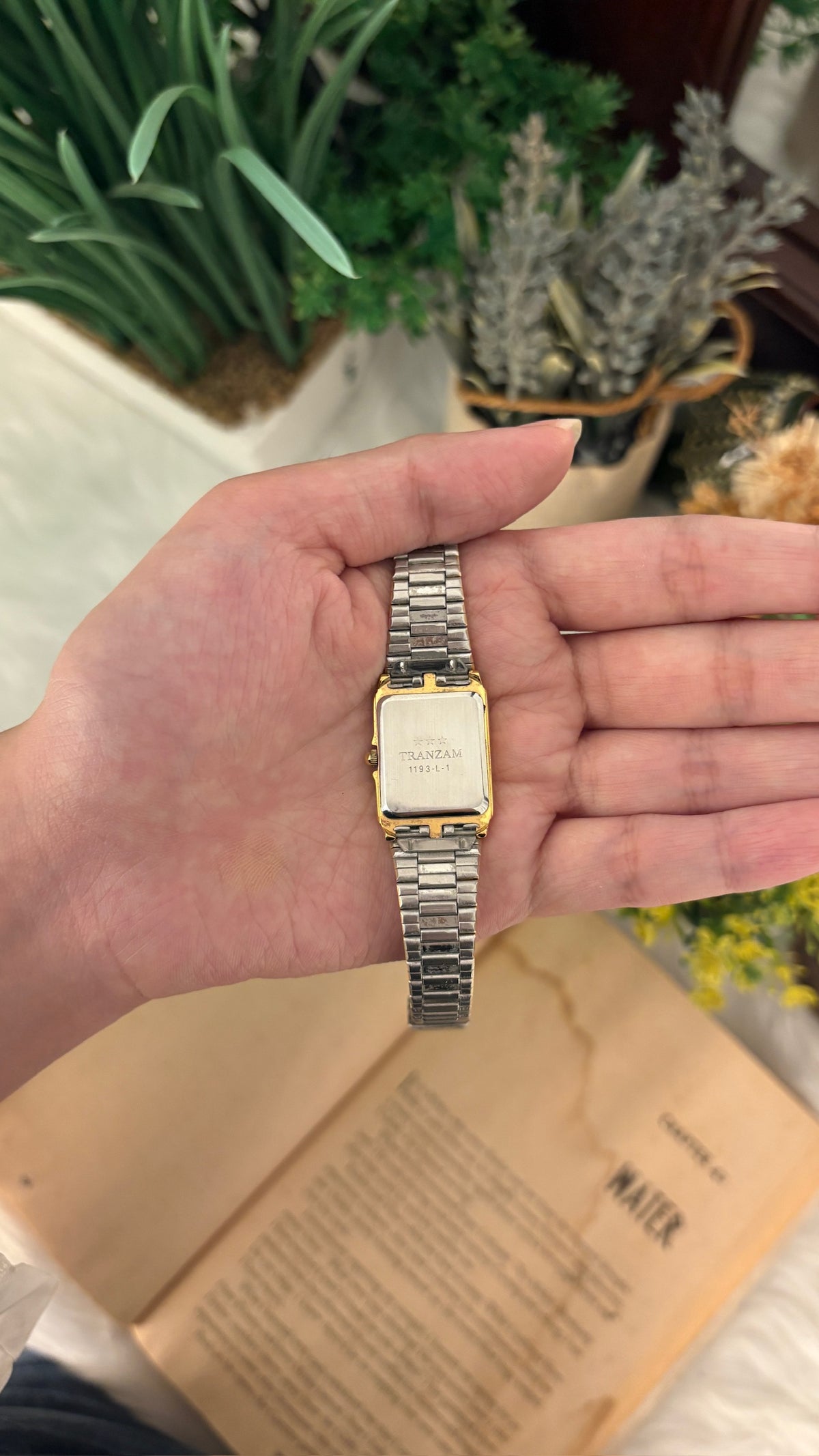 Vintage Tranzam Tank Watch in Two-Tone Quartz