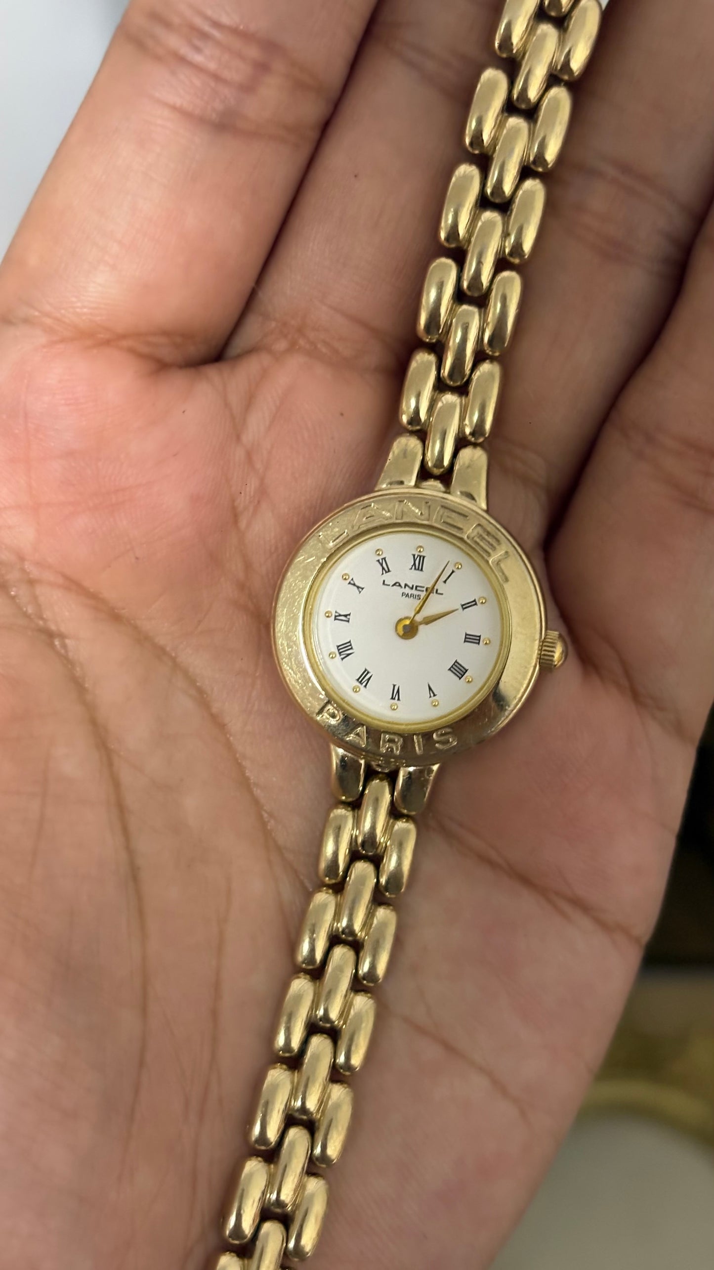 Vintage Lancel Paris Watch in Gold Tone