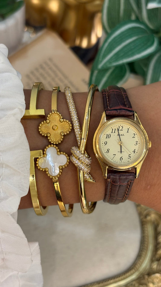 Vintage Alba by Seiko Watch in Brown Leather Straps
