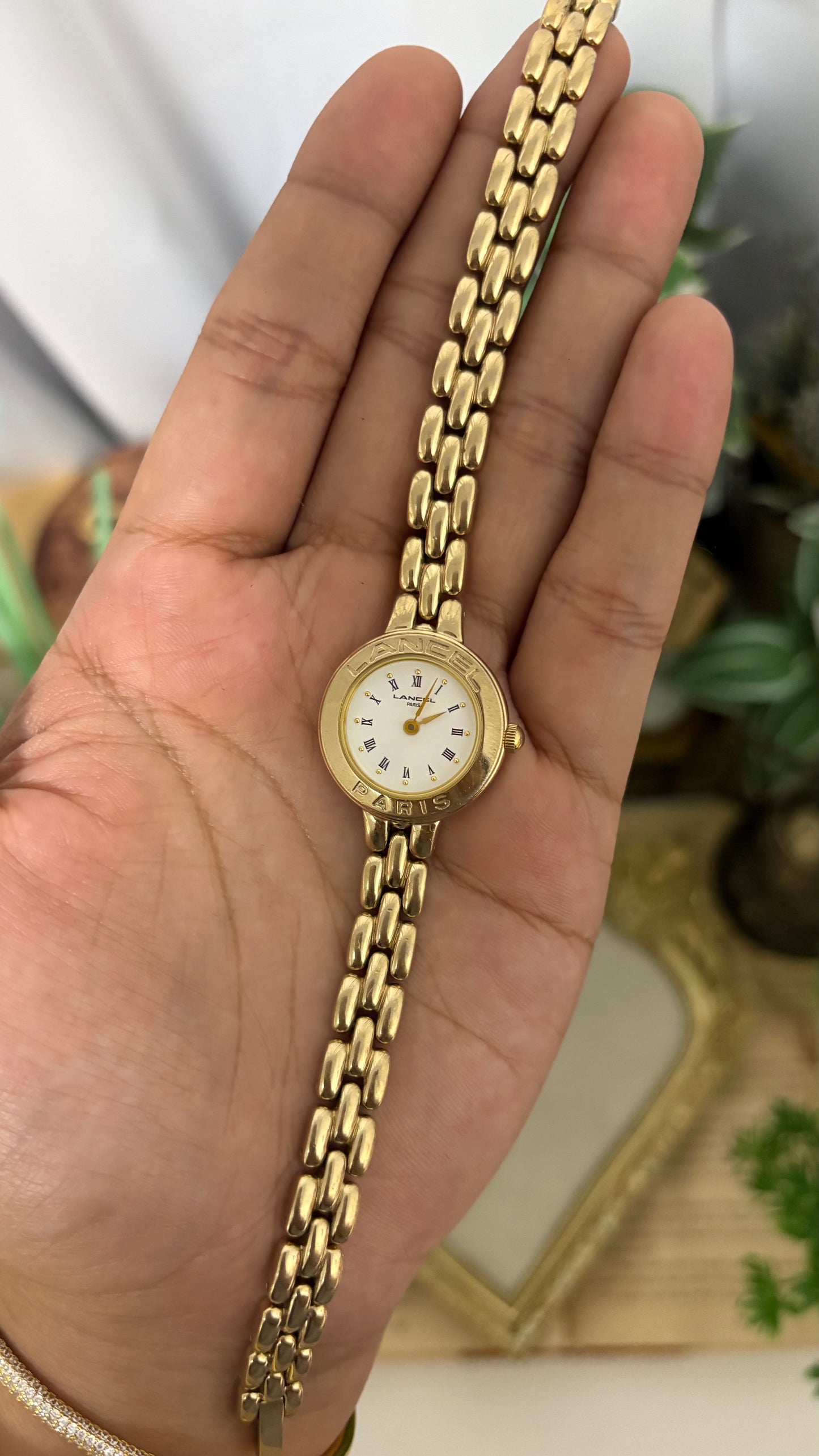 Vintage Lancel Paris Watch in Gold Tone