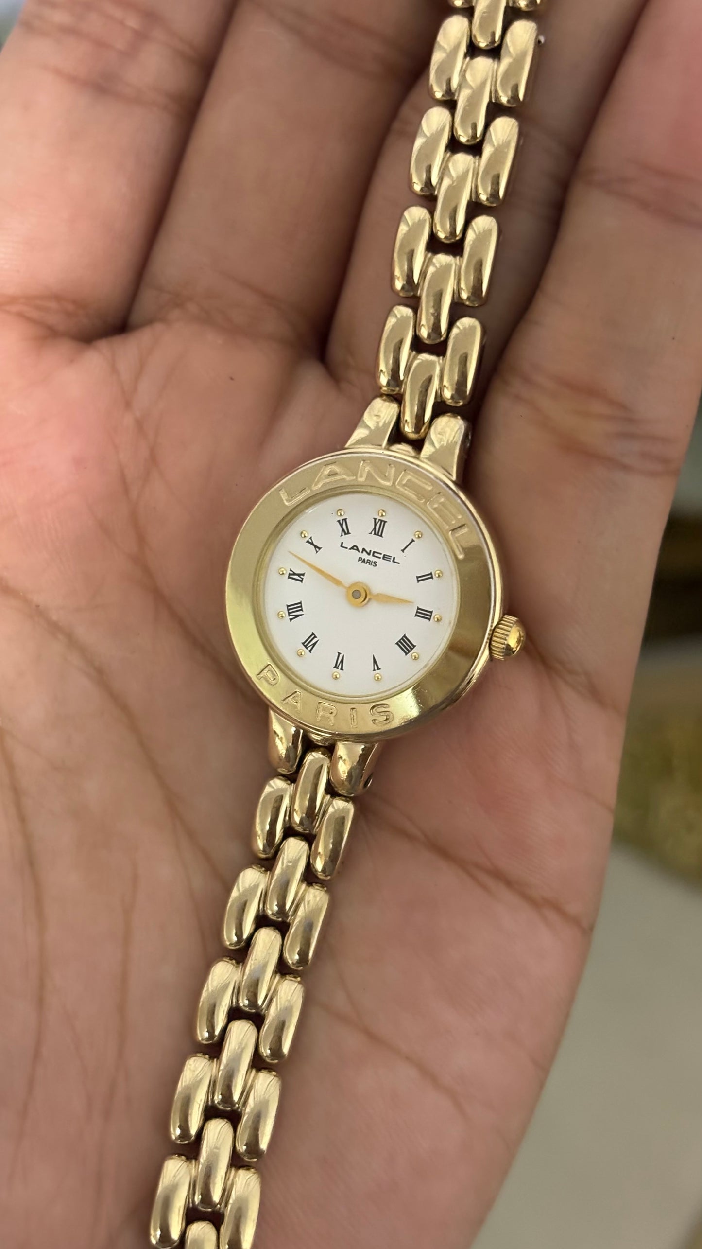Vintage Lancel Paris Watch in Gold Tone