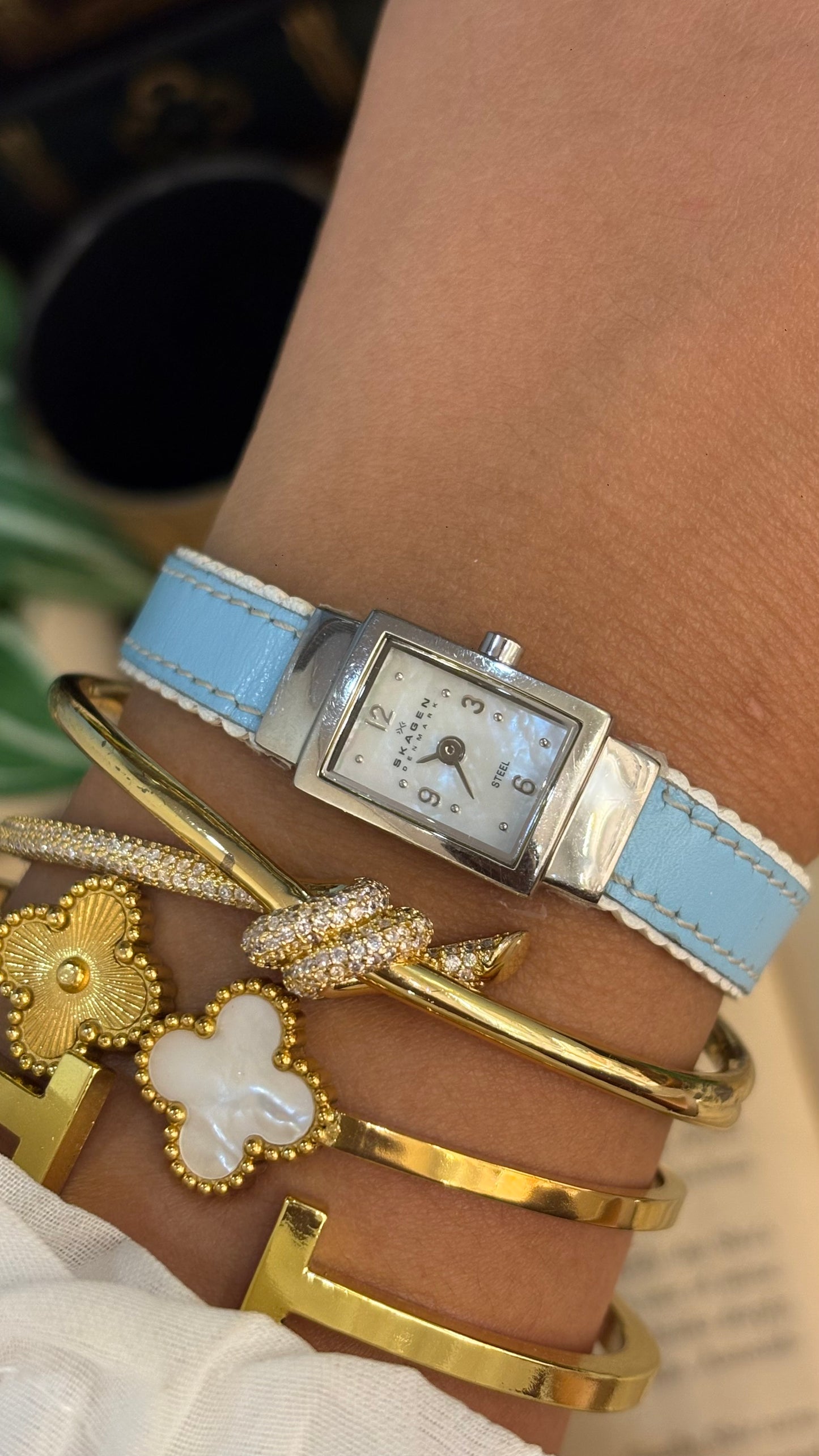 Vintage Skagen Denmark in Baby Blue Coquette Strap
