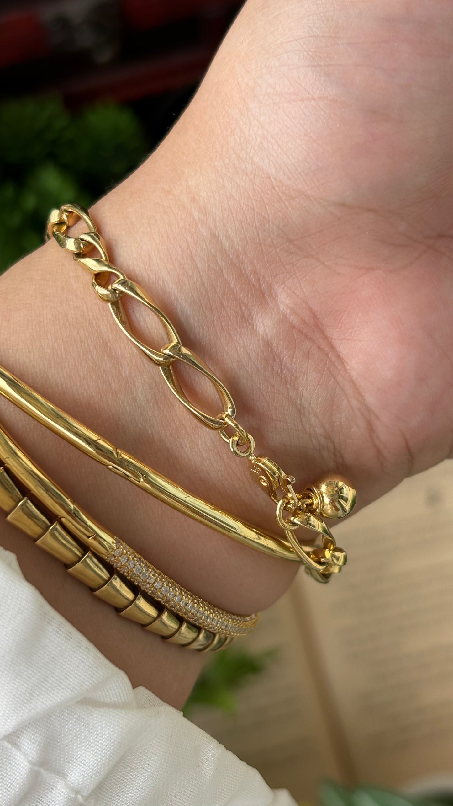 Rare Vintage Oppen Chain Watch in Gold Tone Unique Dial Quartz