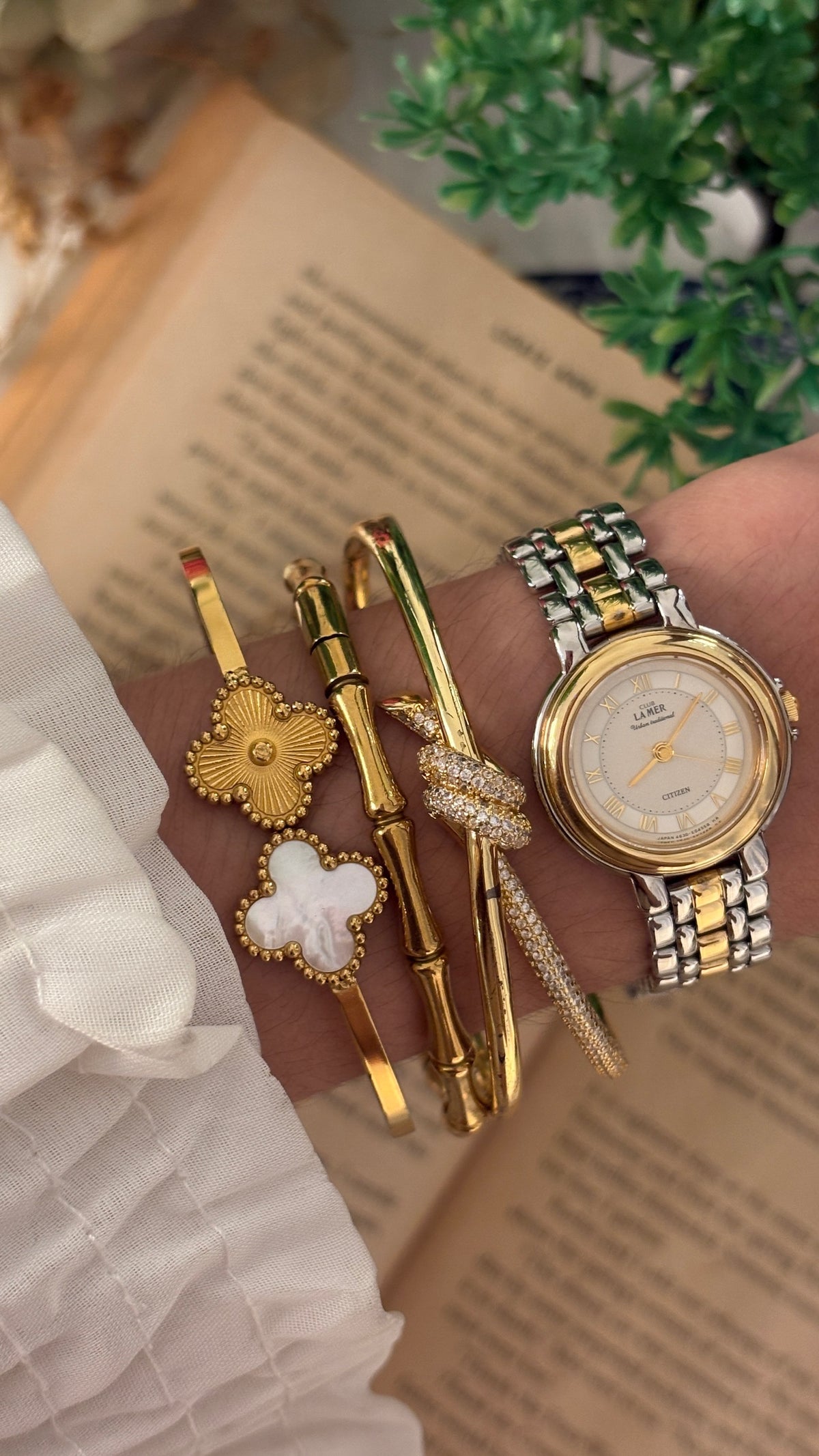 Rare Vintage La Mer Citizen Roman Dial Watch in Two-Tone Quartz