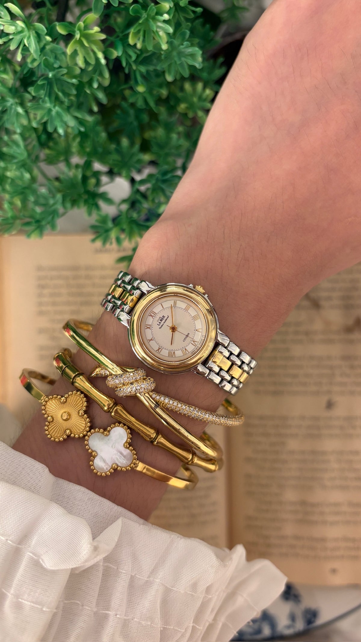 Rare Vintage La Mer Citizen Roman Dial Watch in Two-Tone Quartz