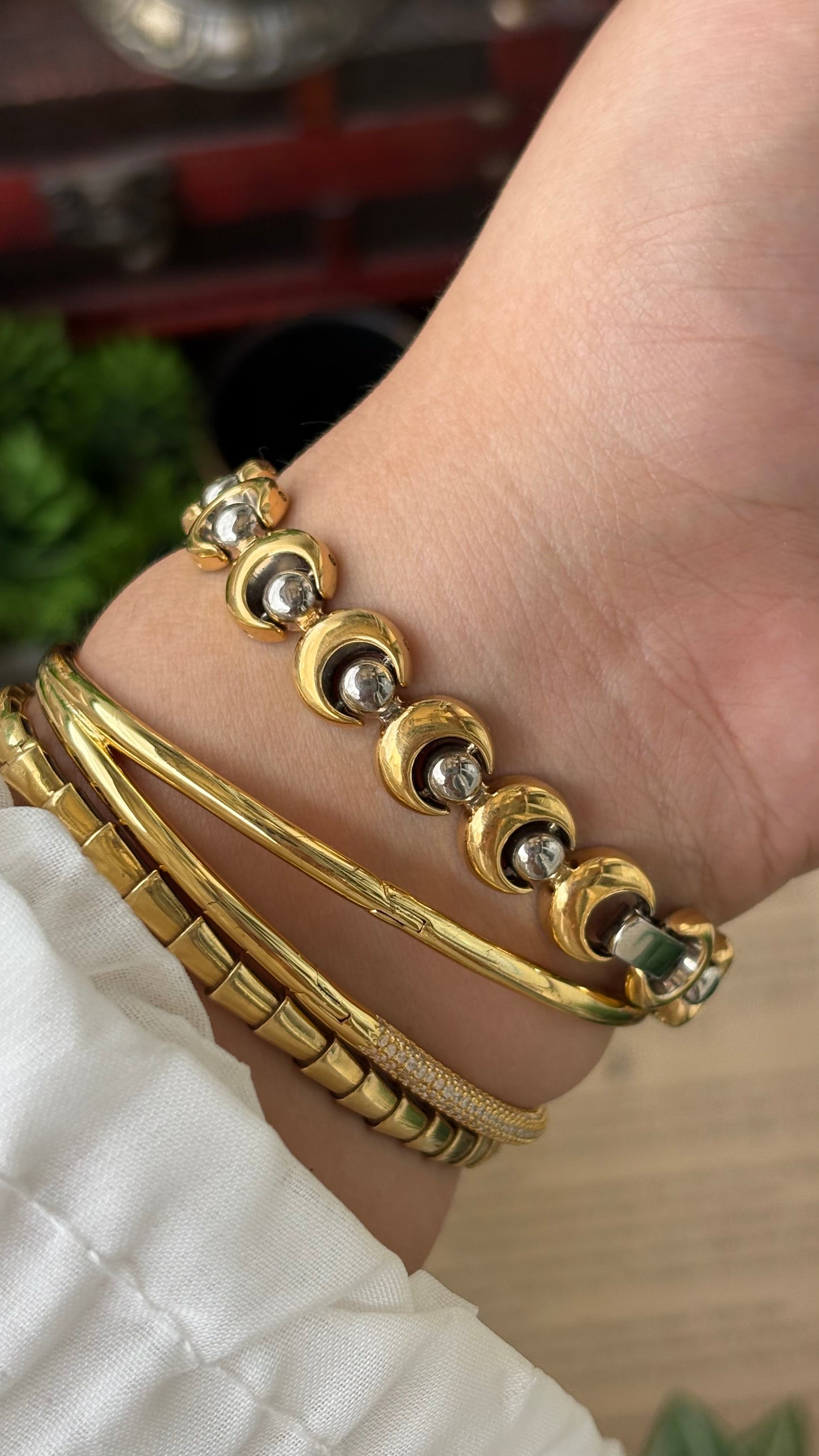 Vintage Dainty Junghans Astra Watch in Gold Tone Almond Dial Quartz