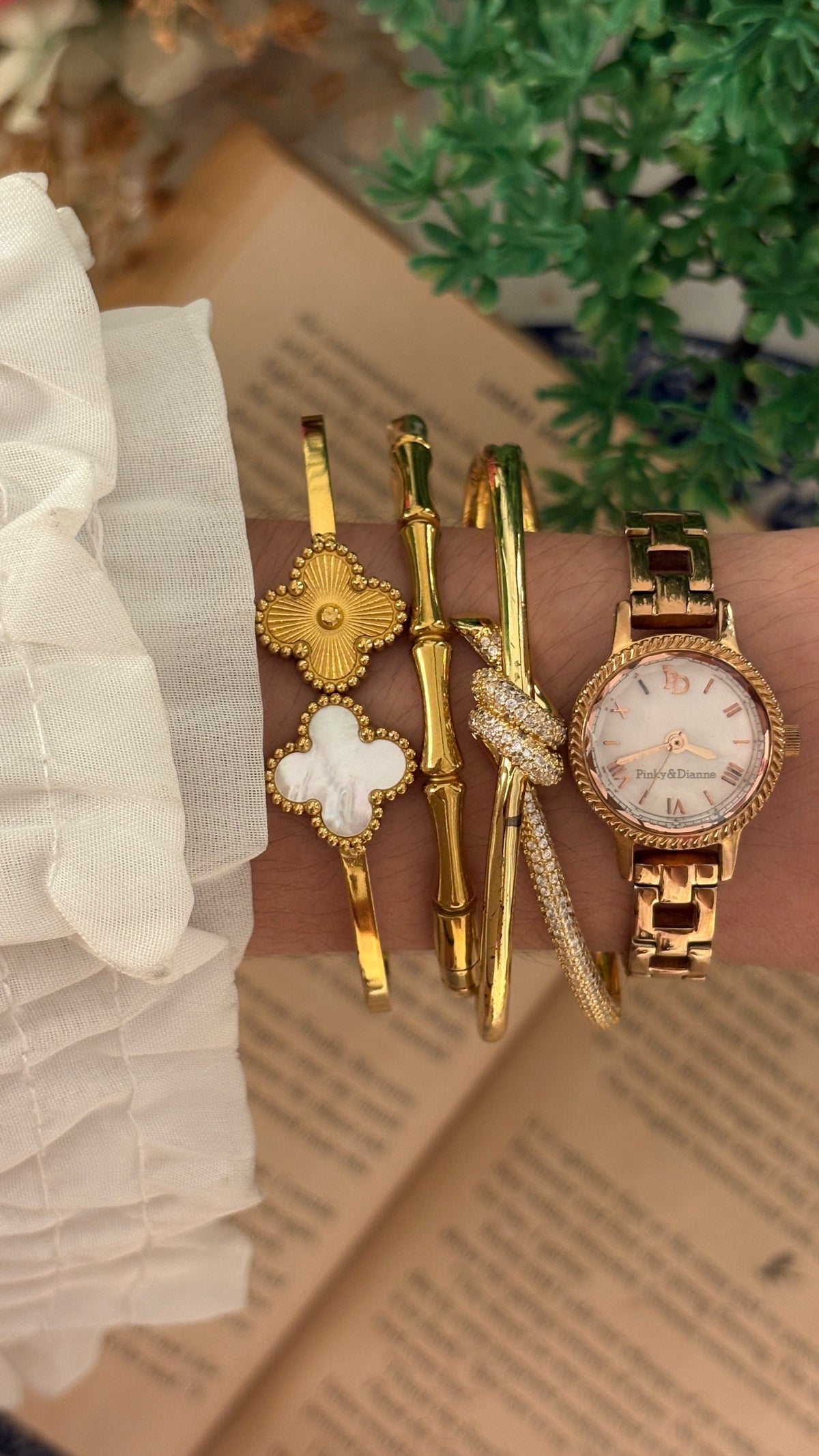 Rare Vintage Pinky & Dianne Bracelet Watch in Rose Gold Tone Quartz