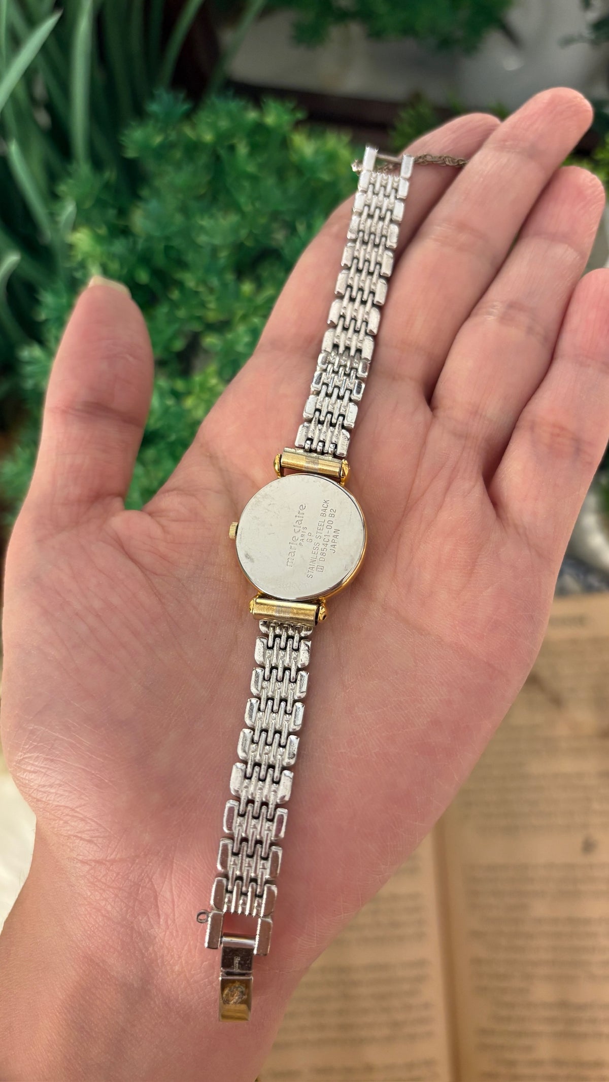 Vintage Marie Claire Classic Bracelet Watch in Two-Tone Quartz