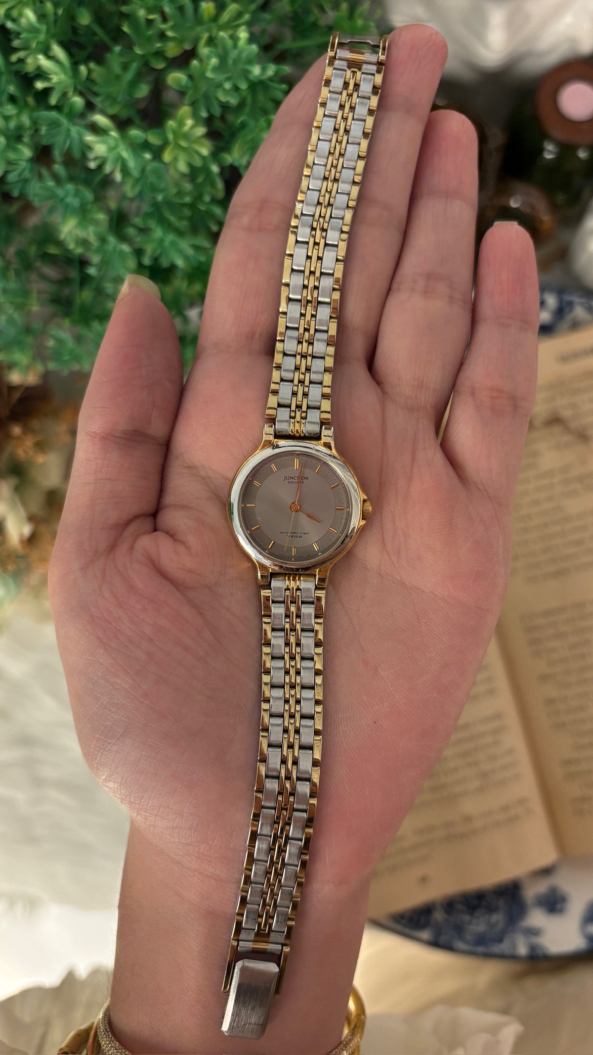 Vintage Junction Vega Citizen Gray Dial Watch in Two-Tone Quartz