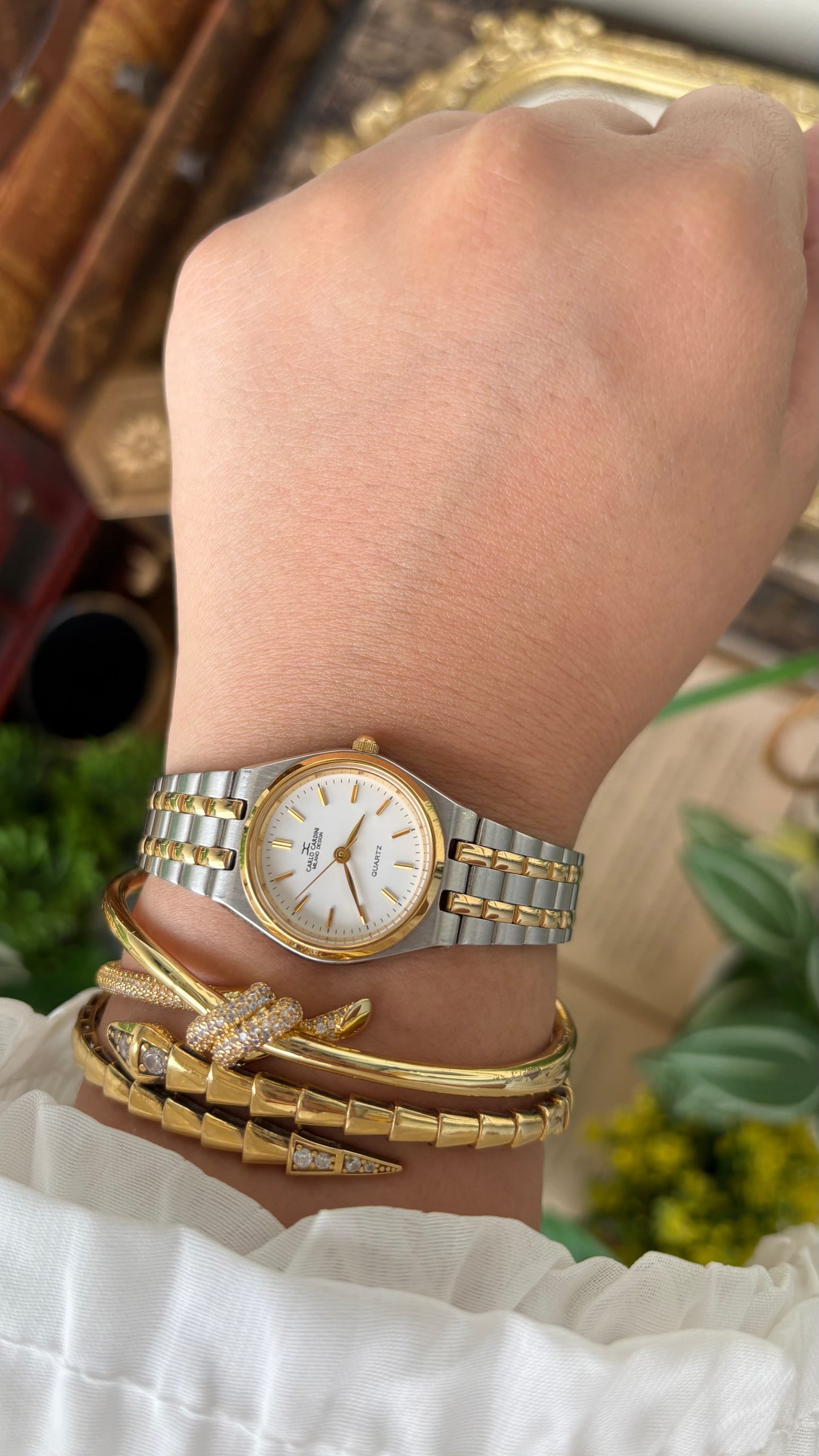 Vintage Carlo Cardini Milano Watch in Two-Tone Quartz