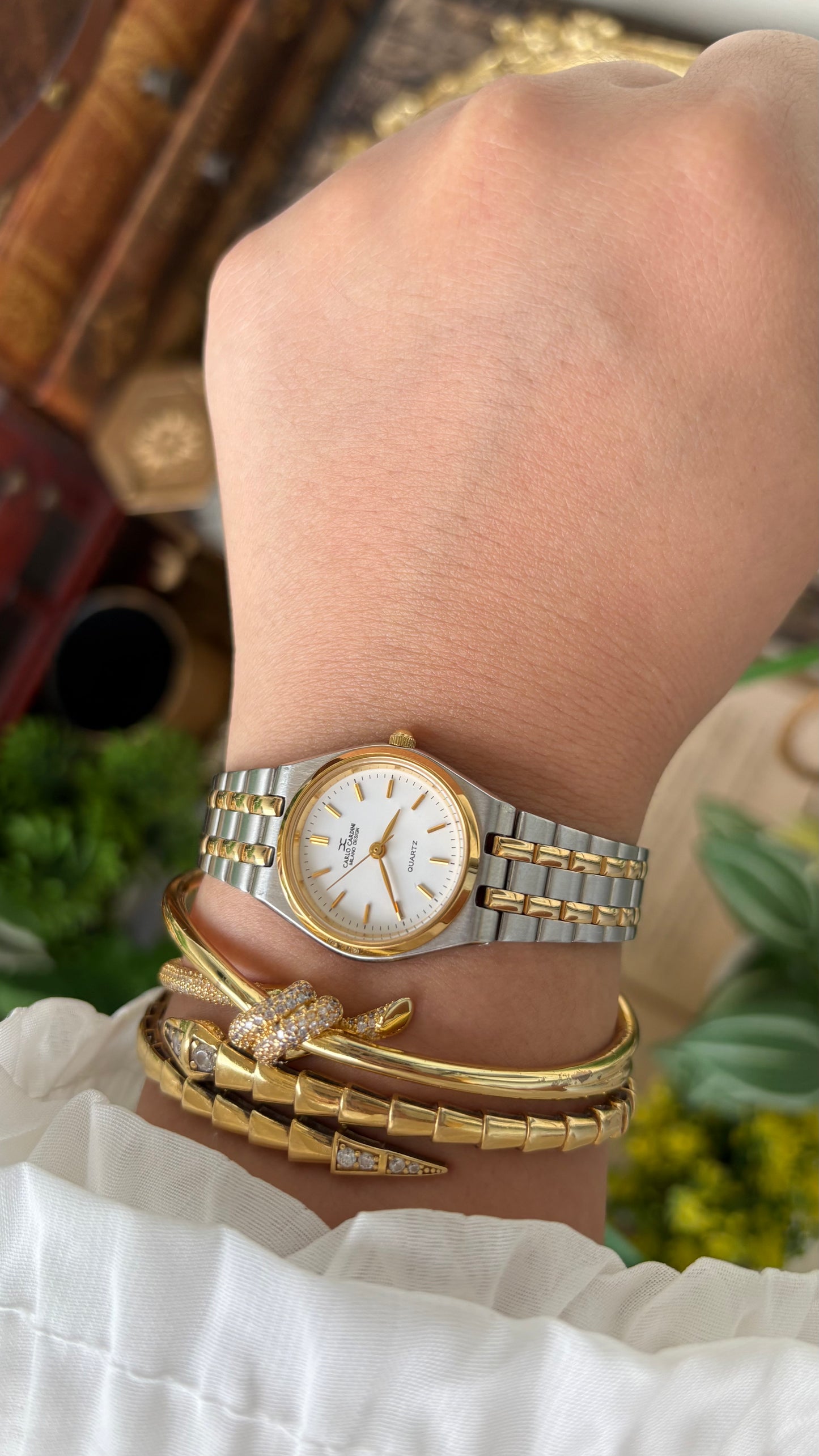 Vintage Carlo Cardini Milano Watch in Two-Tone Quartz