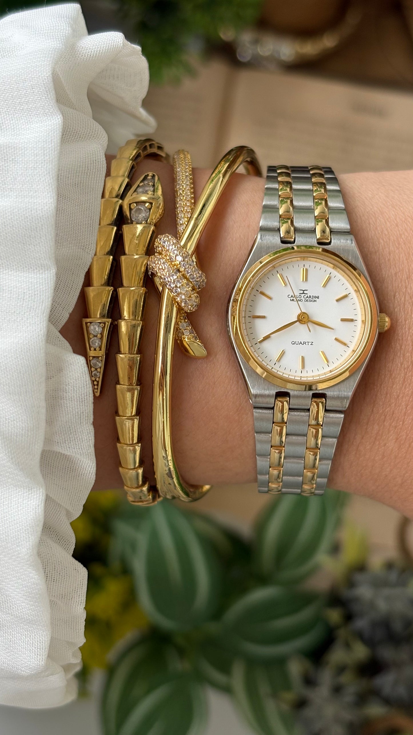 Vintage Carlo Cardini Milano Watch in Two-Tone Quartz