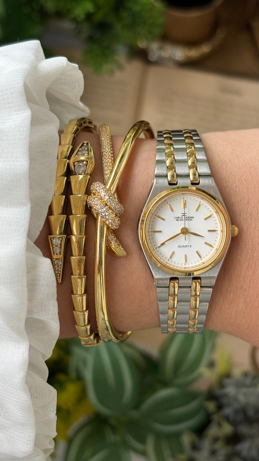 Vintage Carlo Cardini Milano Watch in Two-Tone Quartz