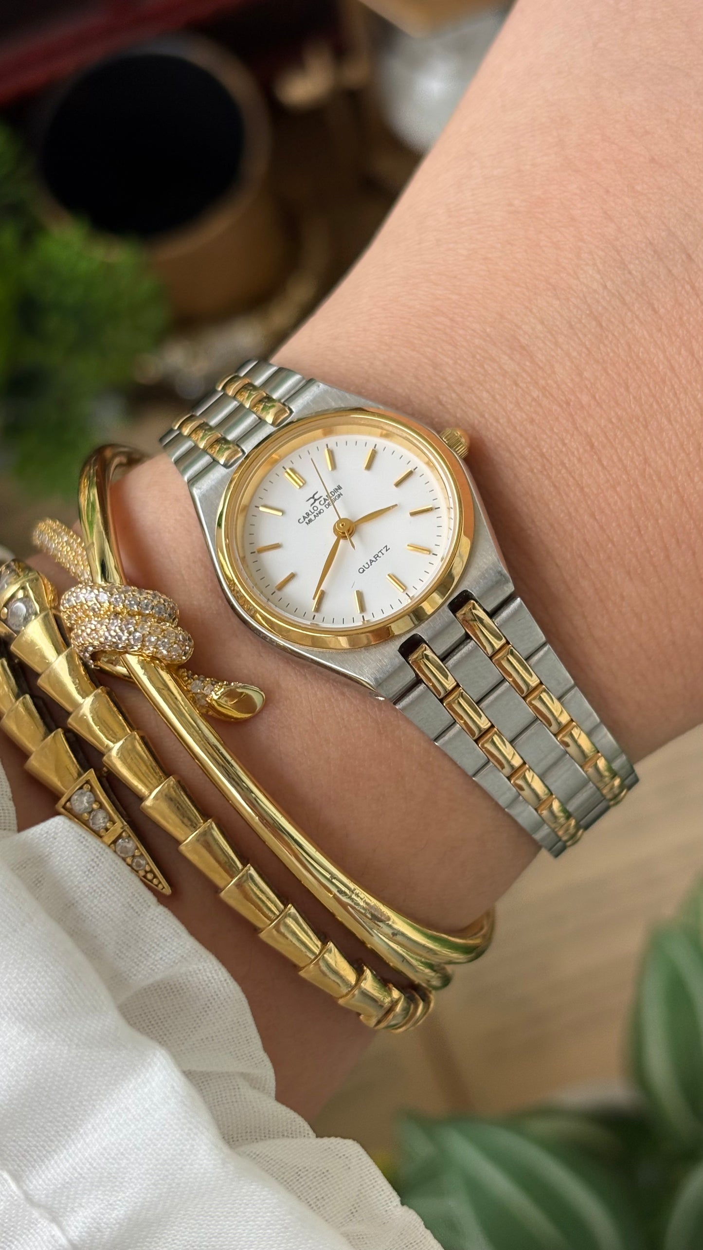 Vintage Carlo Cardini Milano Watch in Two-Tone Quartz