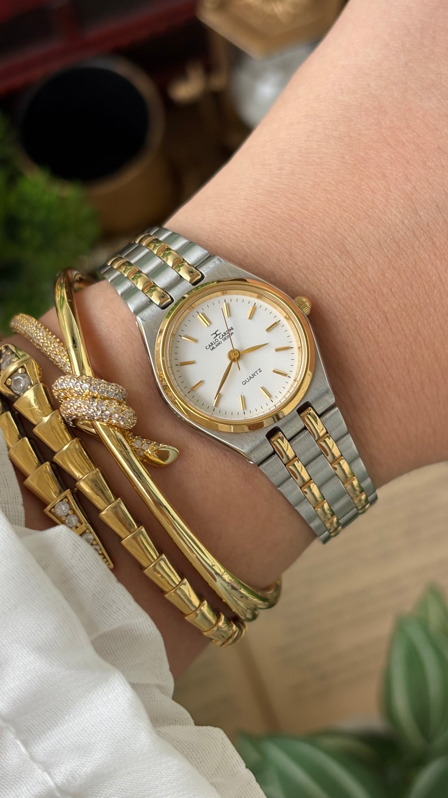 Vintage Carlo Cardini Milano Watch in Two-Tone Quartz