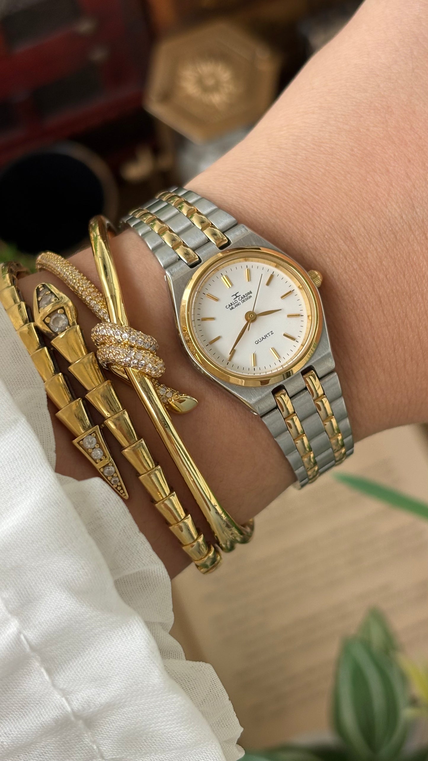 Vintage Carlo Cardini Milano Watch in Two-Tone Quartz