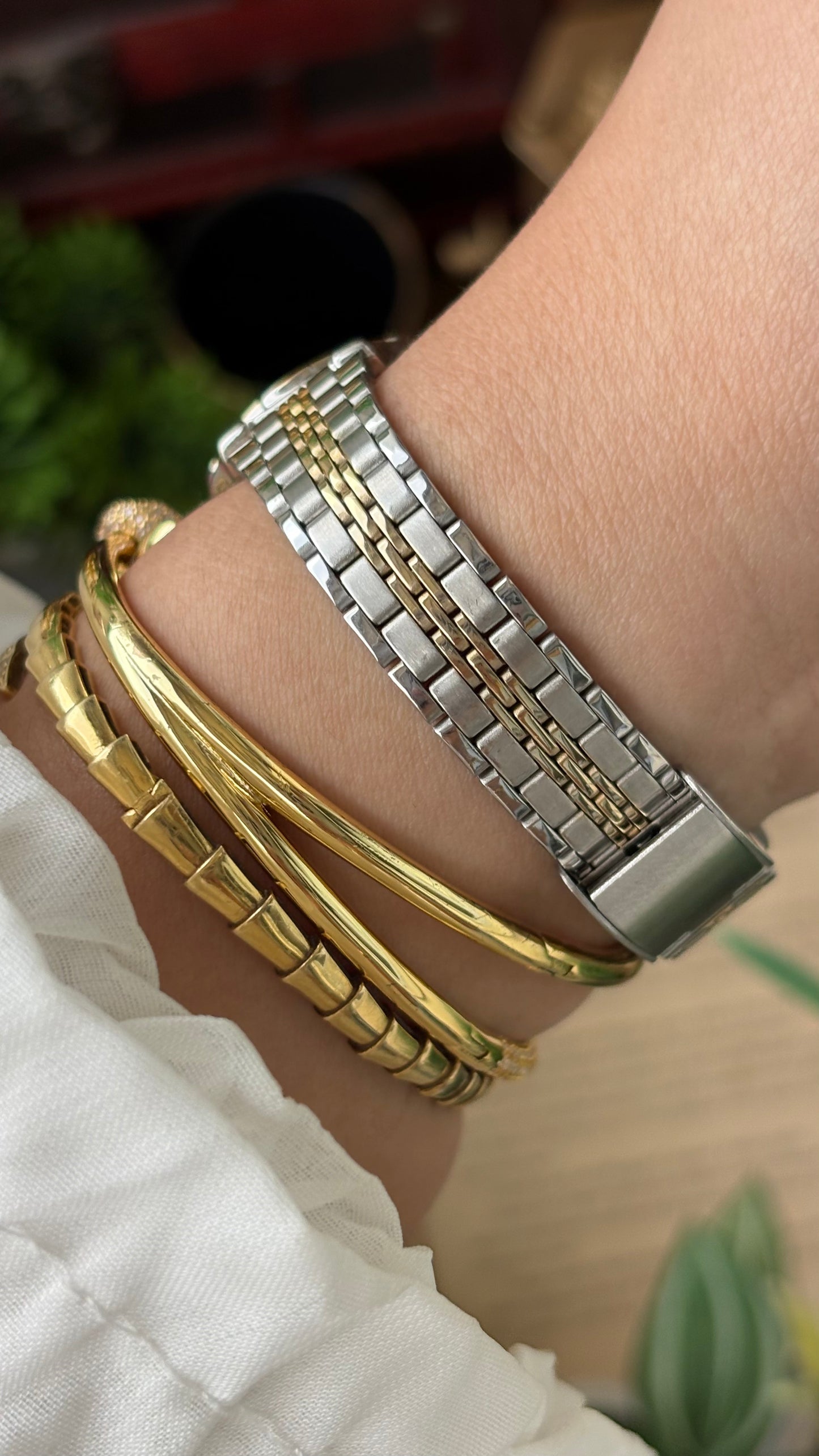 Vintage Quattro Auto Audi Watch in Two-Tone Quartz