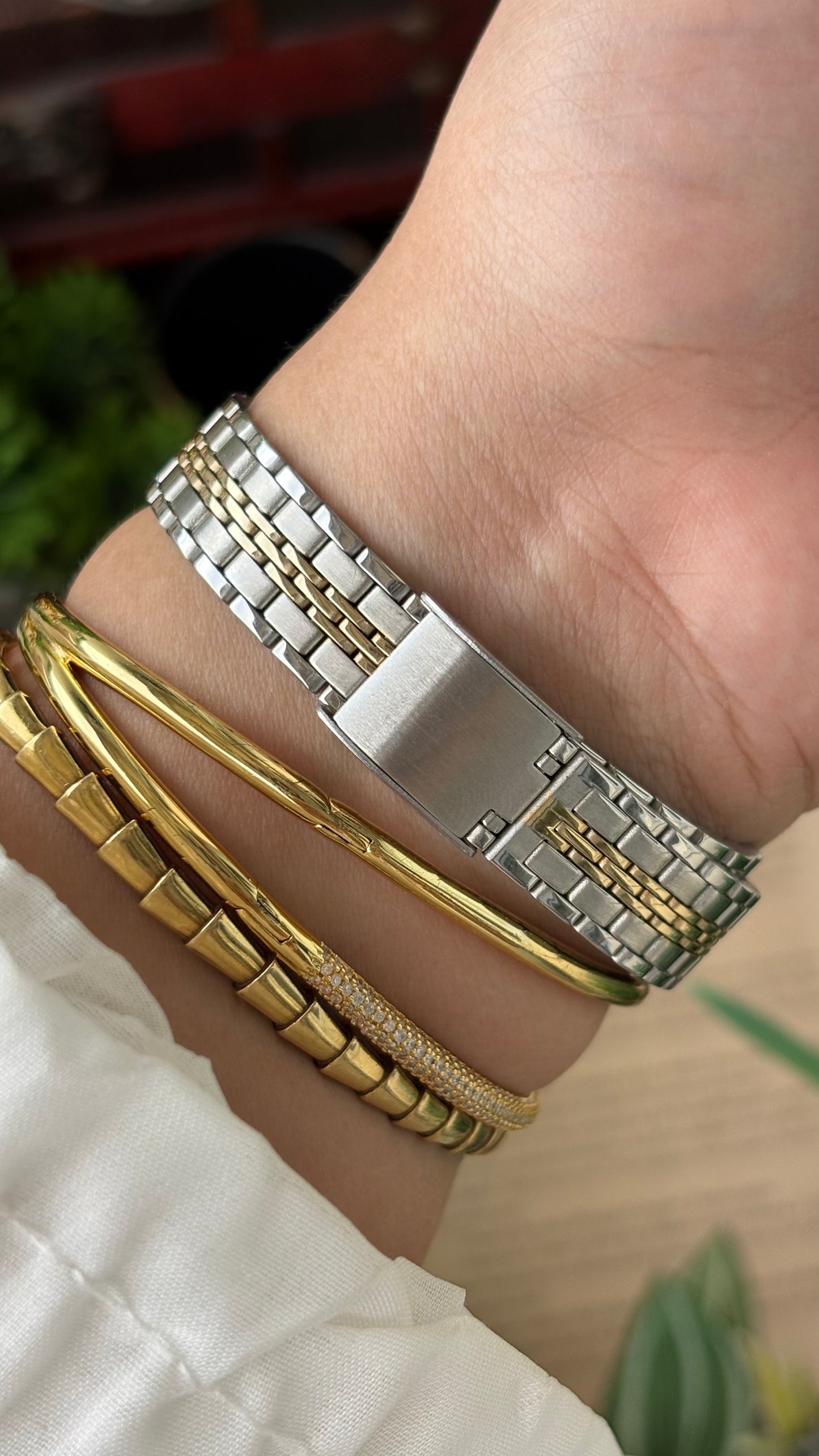 Vintage Quattro Auto Audi Watch in Two-Tone Quartz