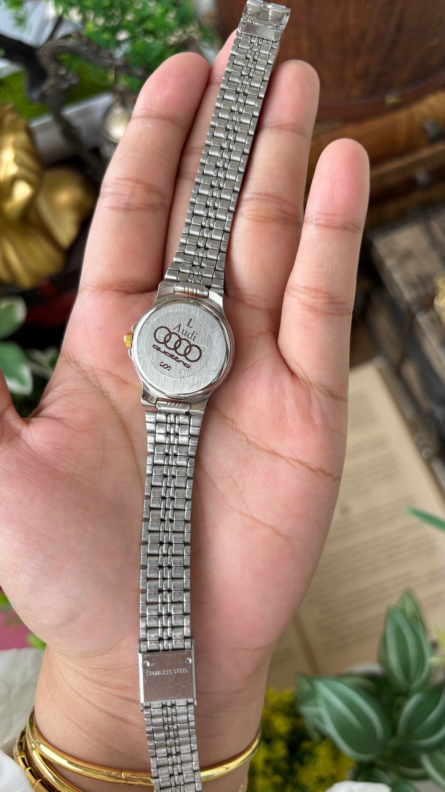 Vintage Quattro Auto Audi Watch in Two-Tone Quartz