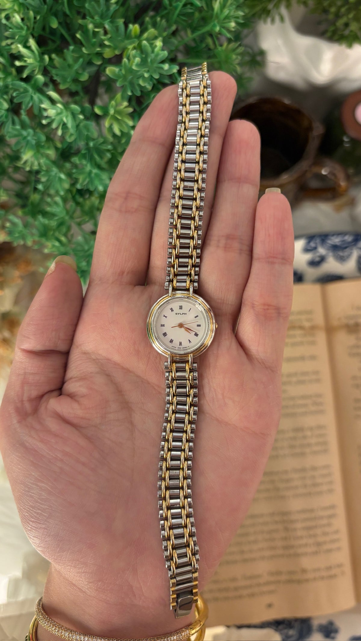 Rare Vintage Sylph Citizen Rail Motif Watch in Two-Tone Quartz