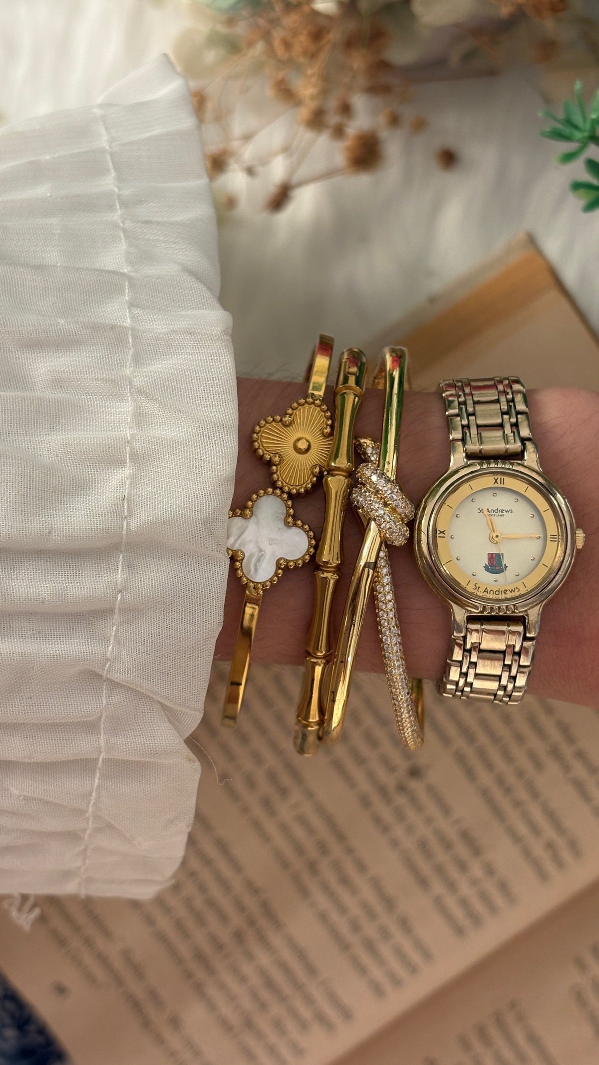 Rare Vintage St Andrews Scotland Watch in Two-Tone Quartz