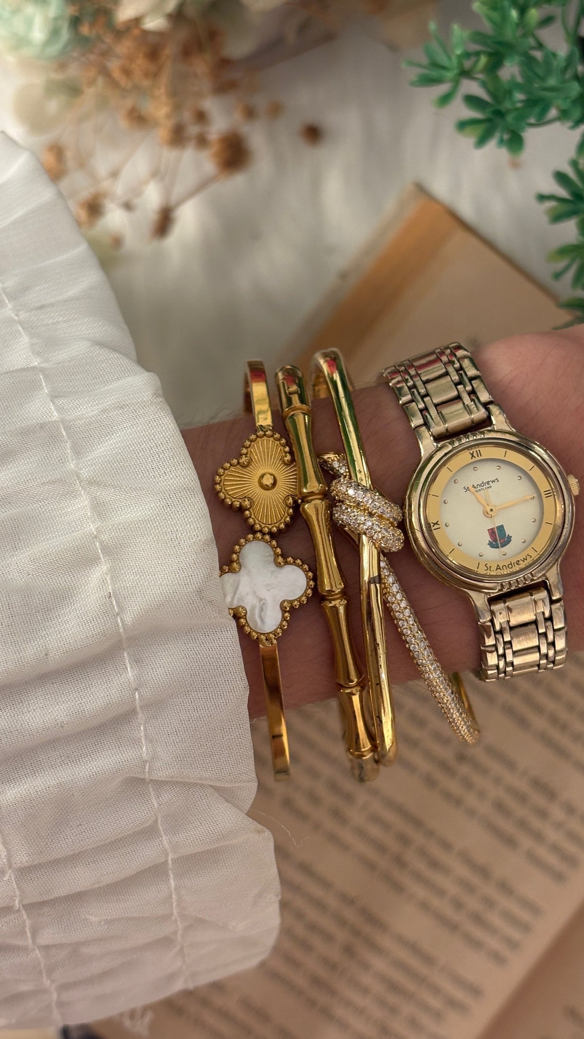 Rare Vintage St Andrews Scotland Watch in Two-Tone Quartz