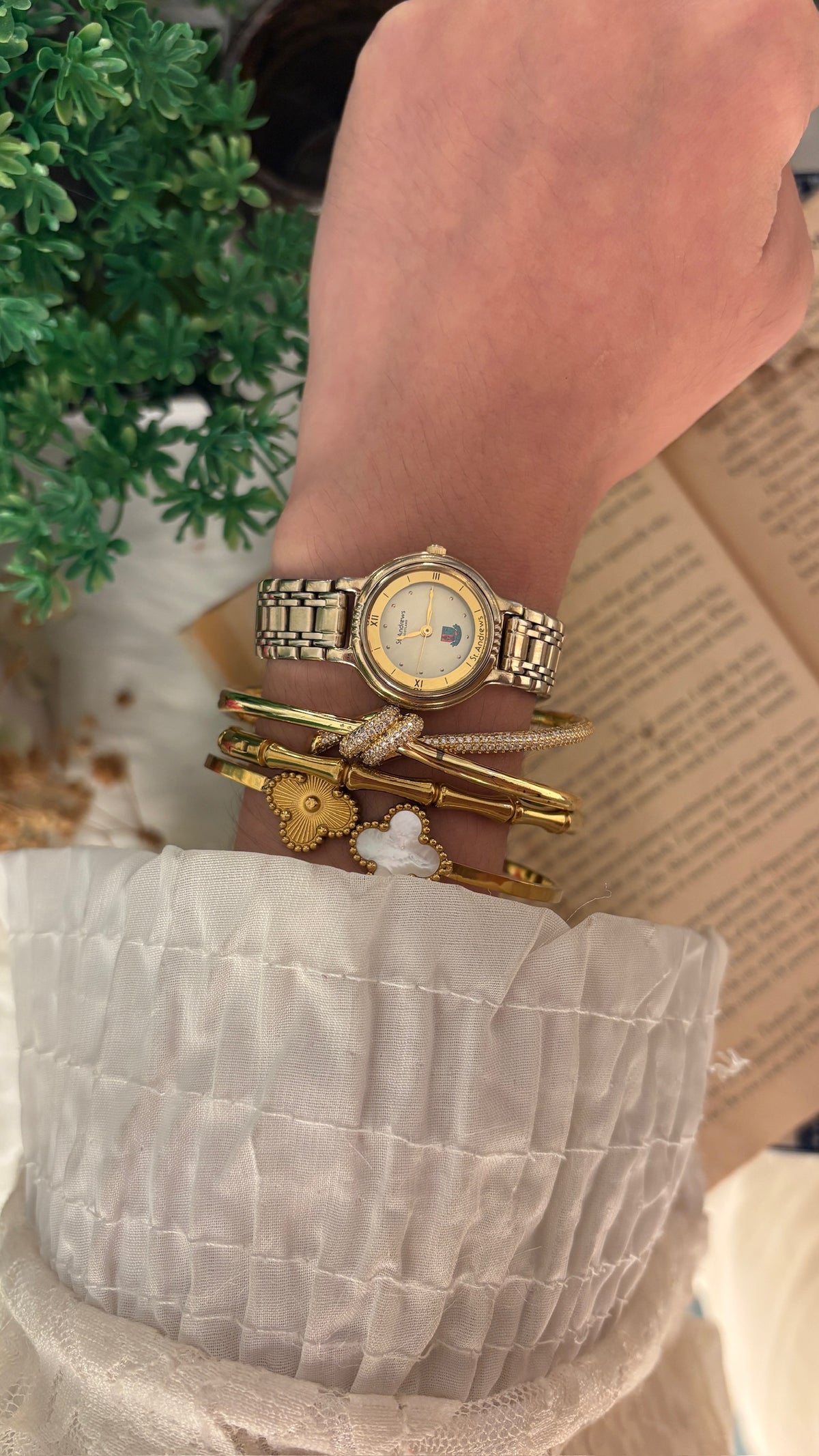 Rare Vintage St Andrews Scotland Watch in Two-Tone Quartz