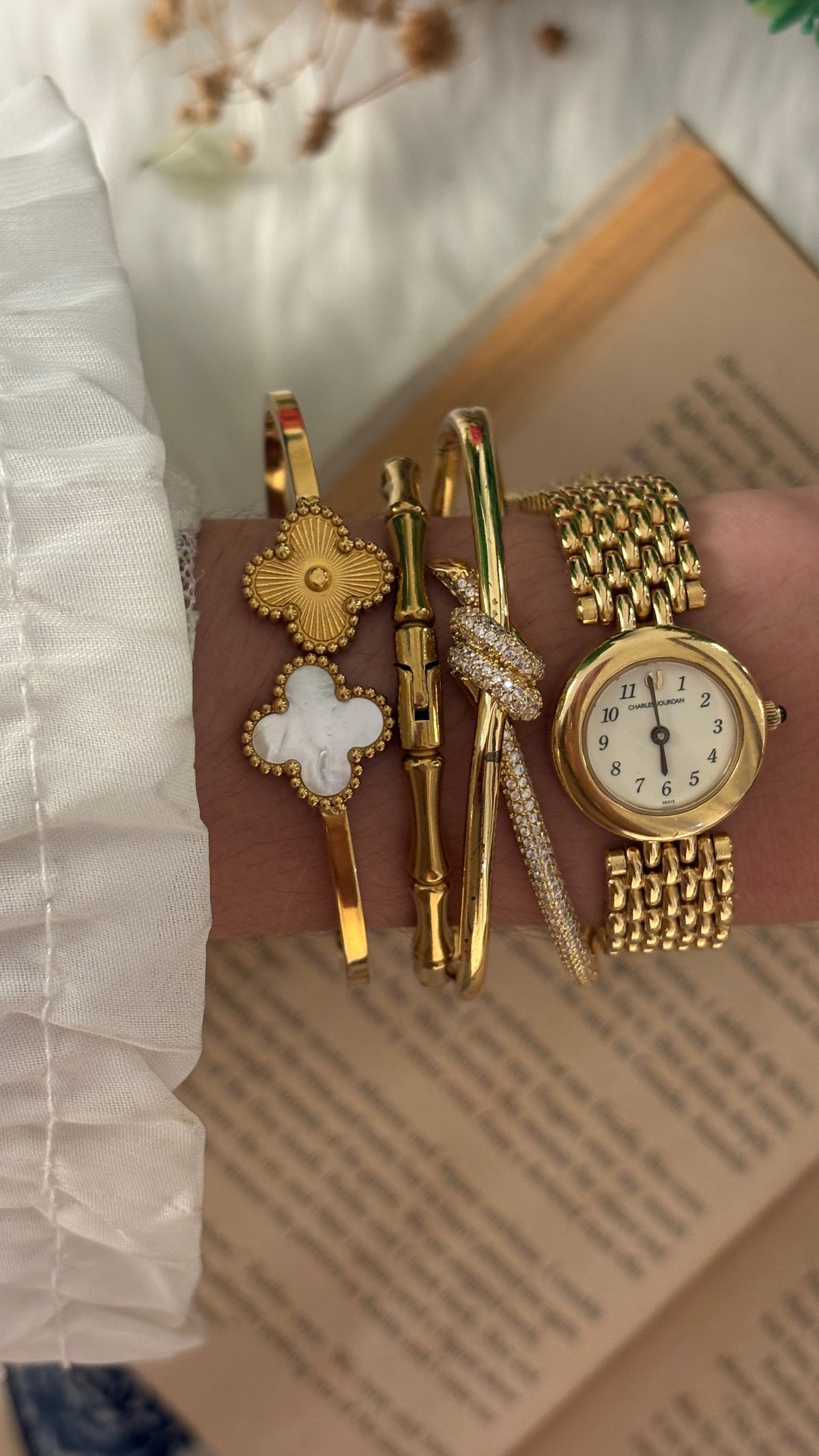 Rare Vintage Charles Jourdan Dress Watch in Gold Tone Quartz