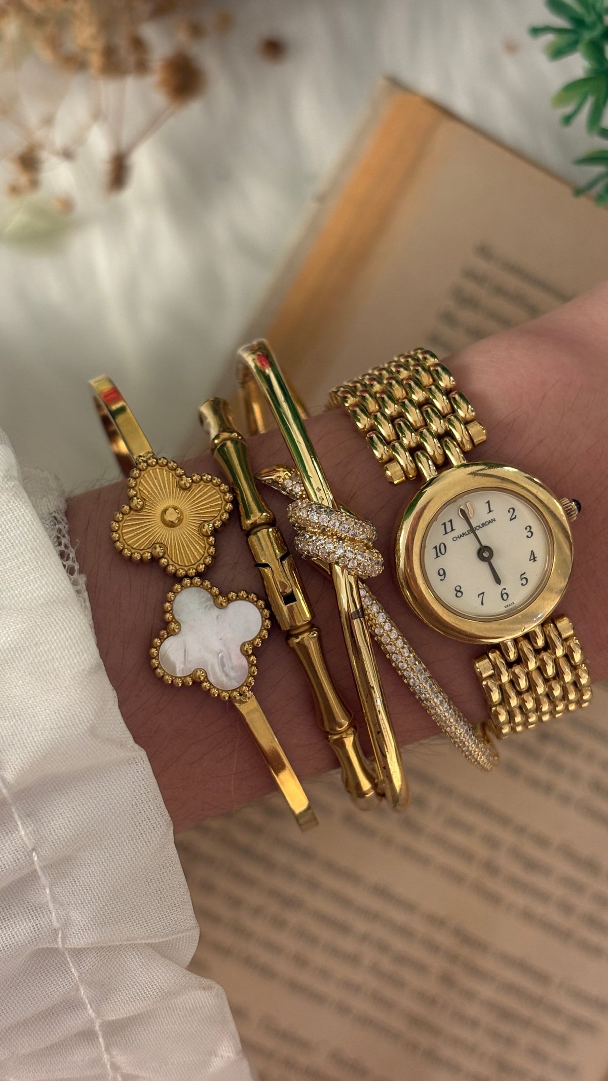 Rare Vintage Charles Jourdan Dress Watch in Gold Tone Quartz