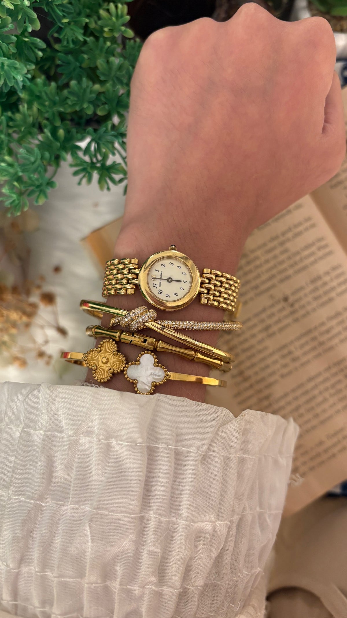 Rare Vintage Charles Jourdan Dress Watch in Gold Tone Quartz