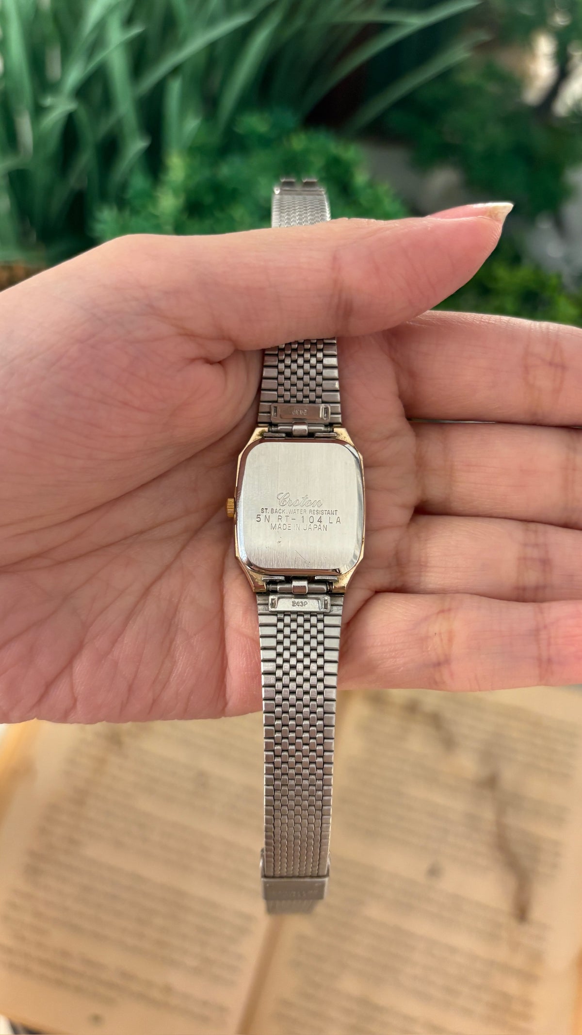 Vintage Croton Tank Watch in Gold Tone Quartz