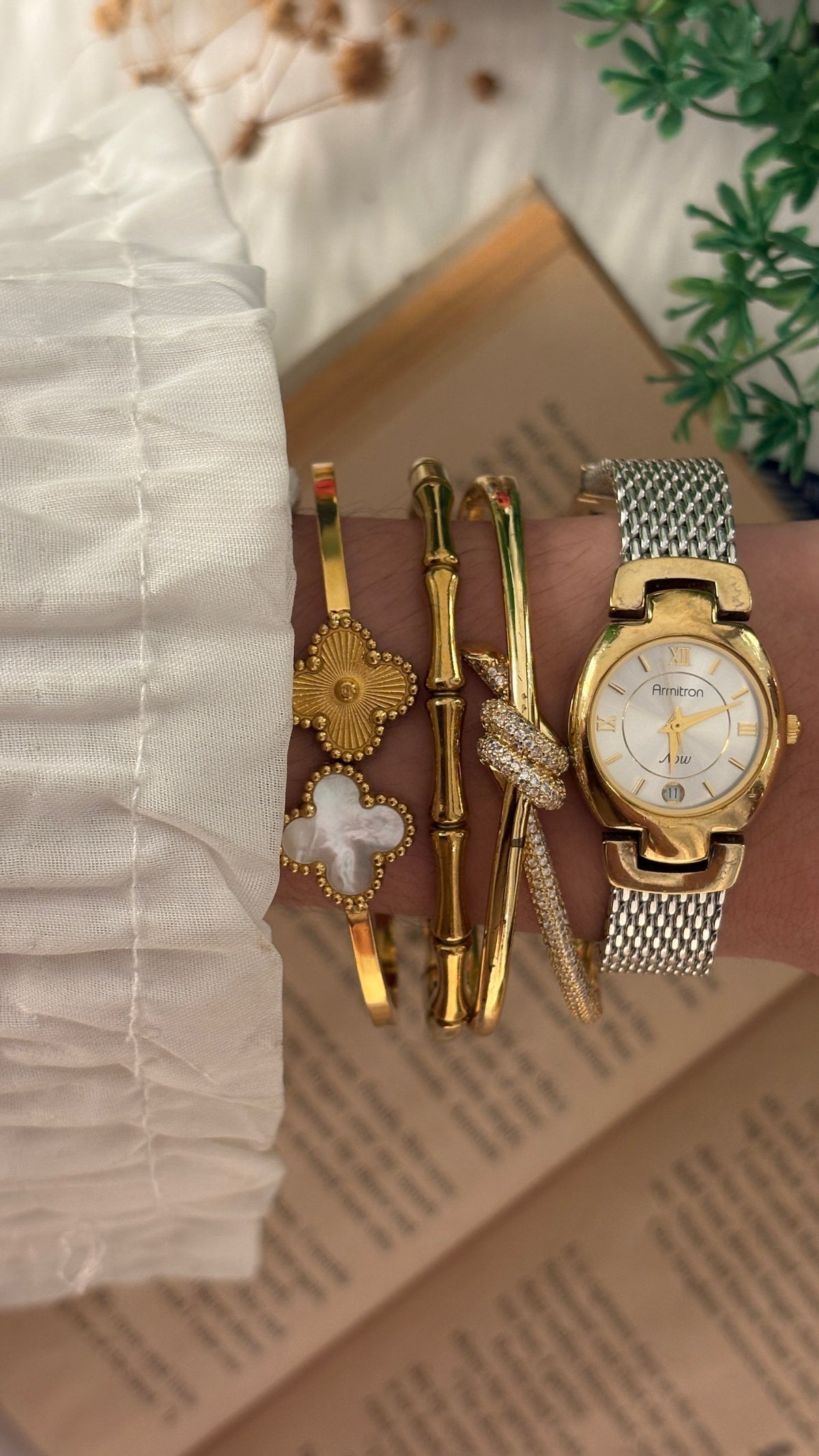 Rare Vintage Armitron Now Mesh Watch in Two-Tone Quartz