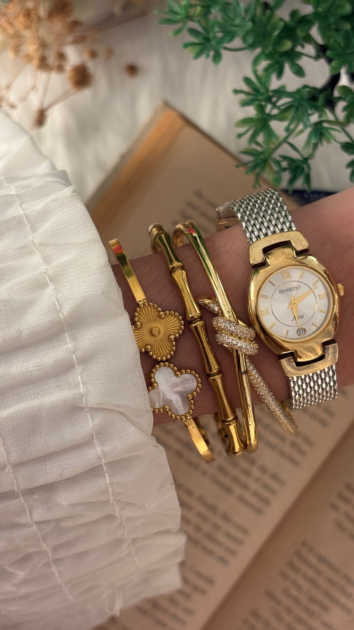 Rare Vintage Armitron Now Mesh Watch in Two-Tone Quartz