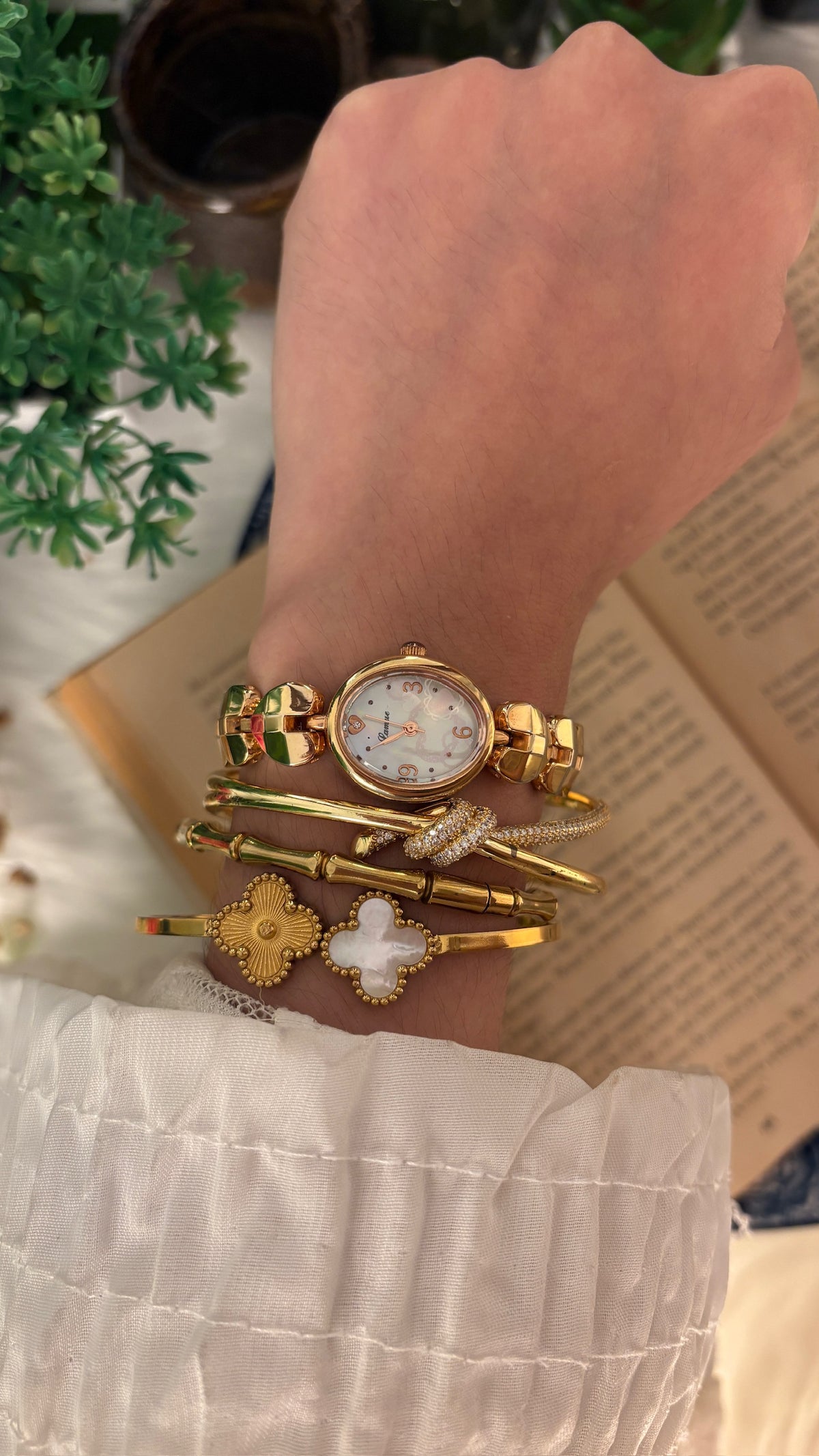 Rare Vintage Lamue Heart Motif Art Deco Watch in Rose Gold Tone Quartz