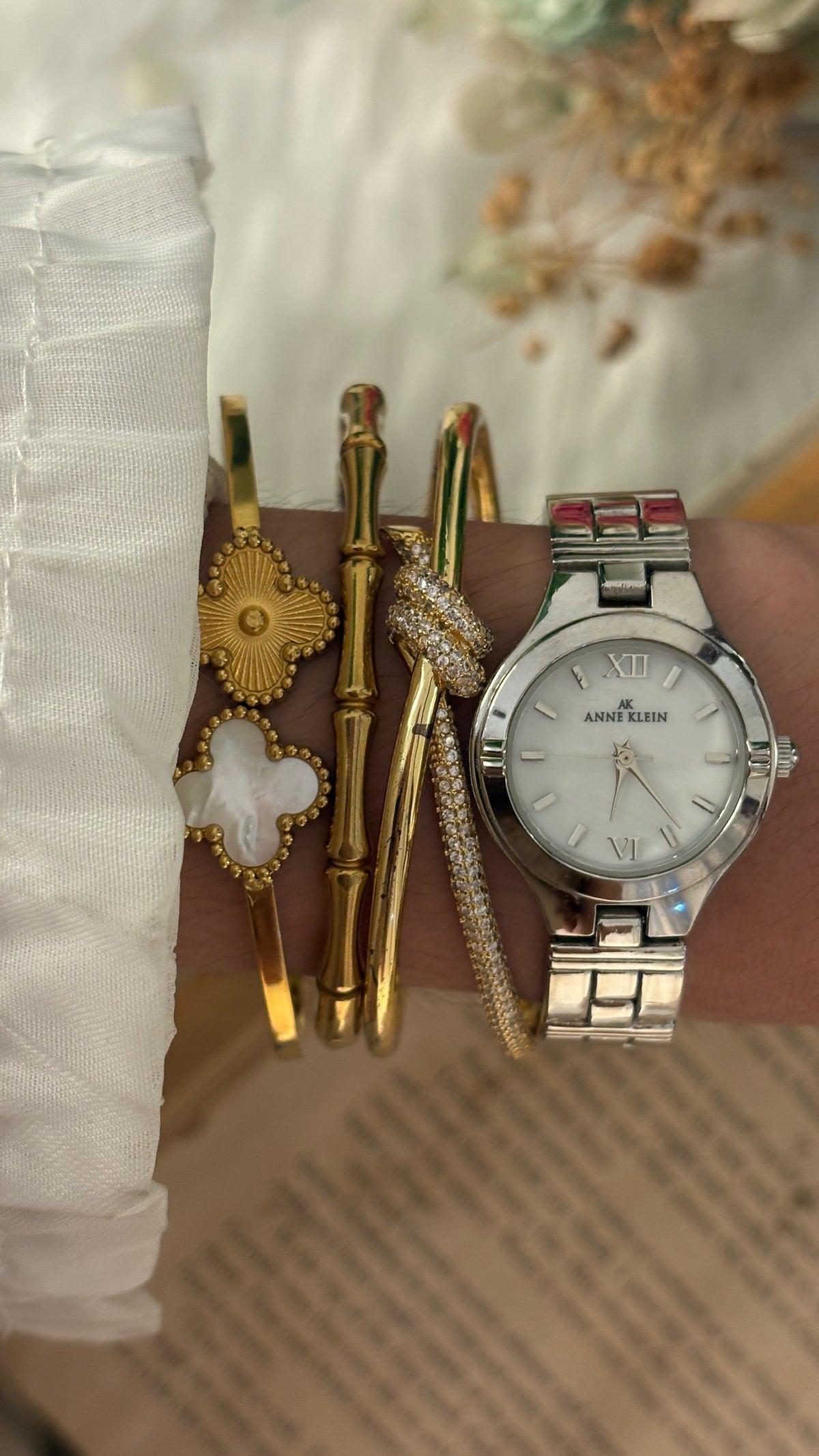 Vintage Anne Klein Classic Watch in Silver Tone Quartz