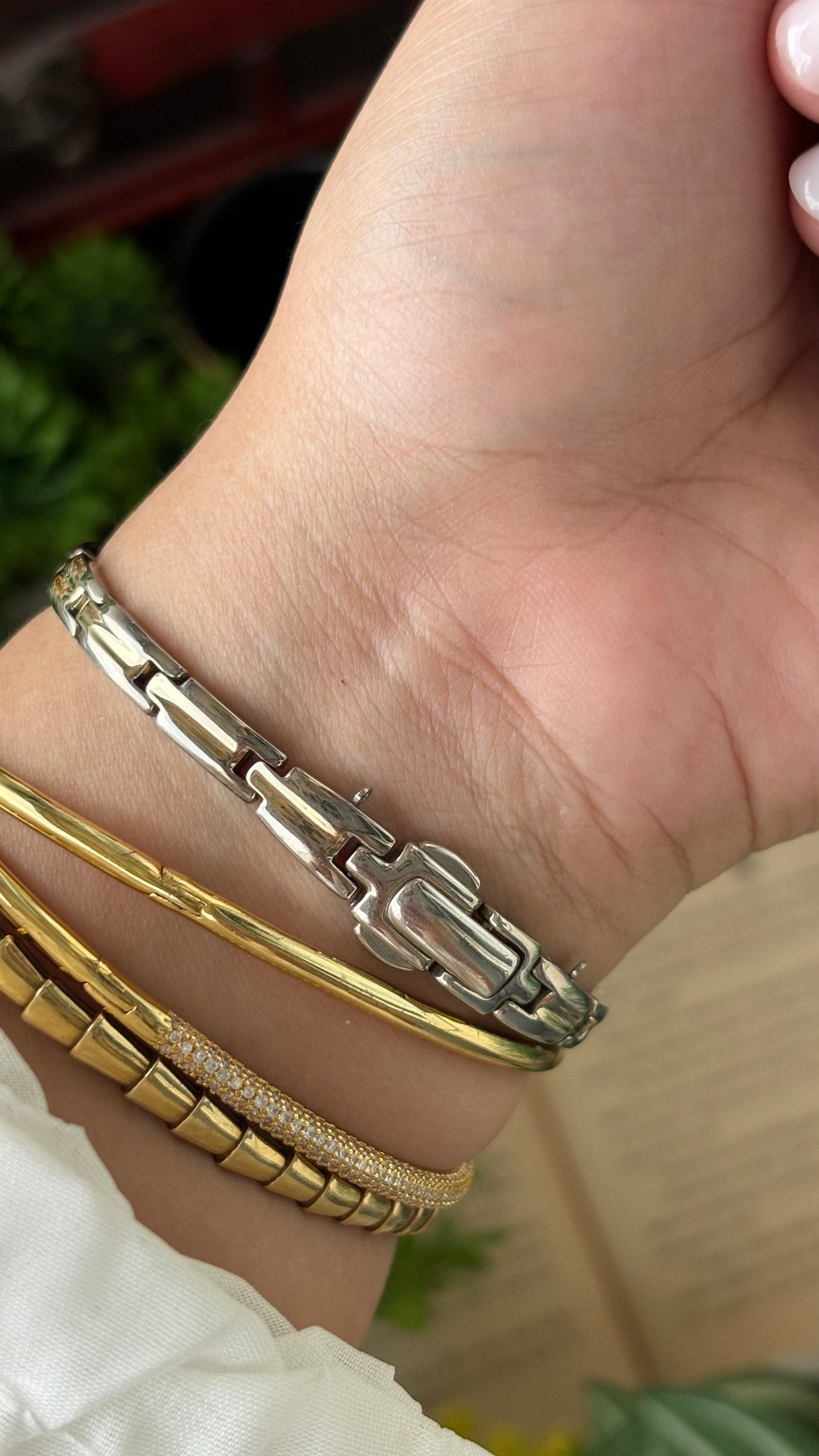 Vintage Attenir Tank Watch in Two-Tone Minimalist Dial Quartz