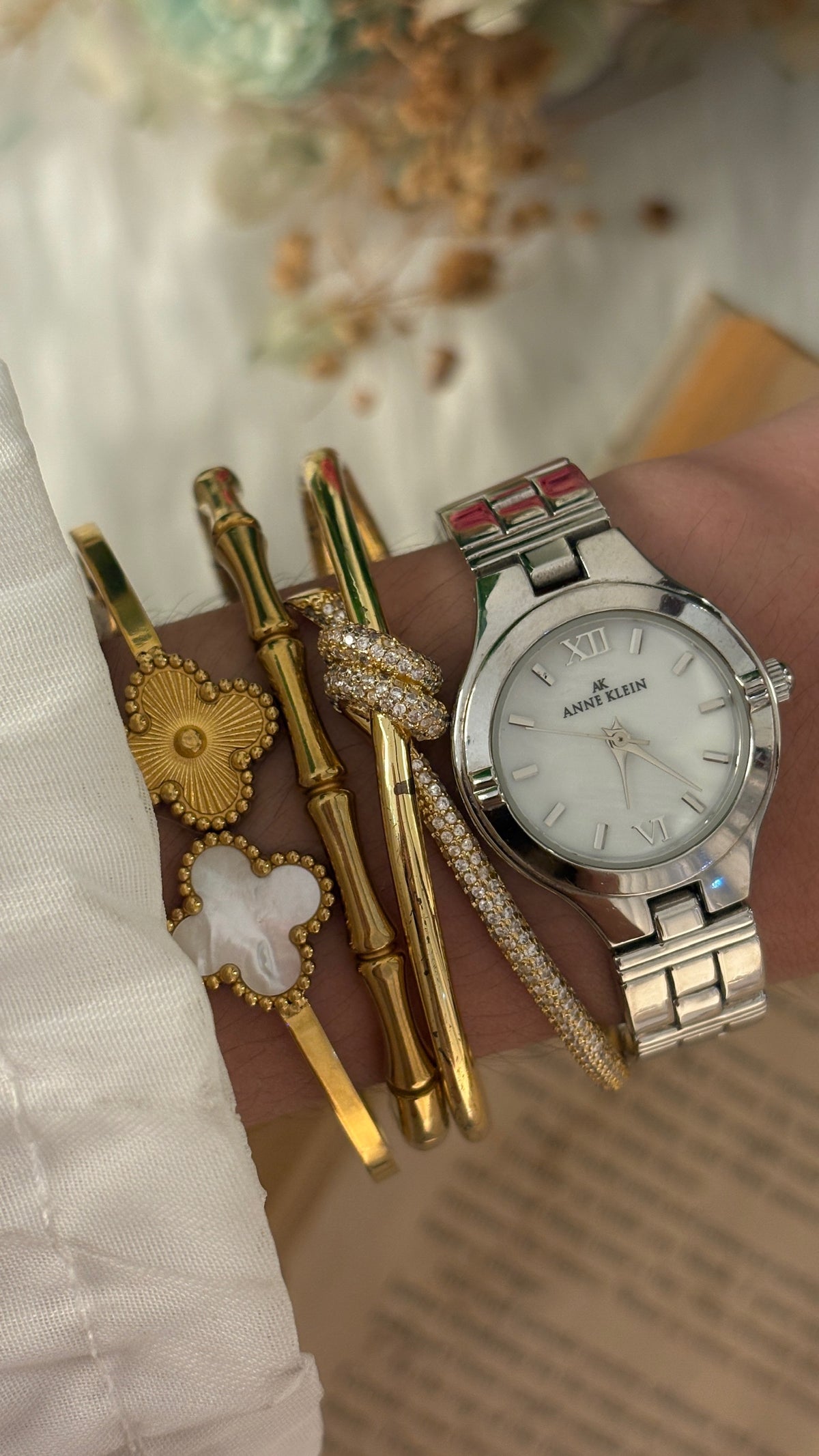 Vintage Anne Klein Classic Watch in Silver Tone Quartz